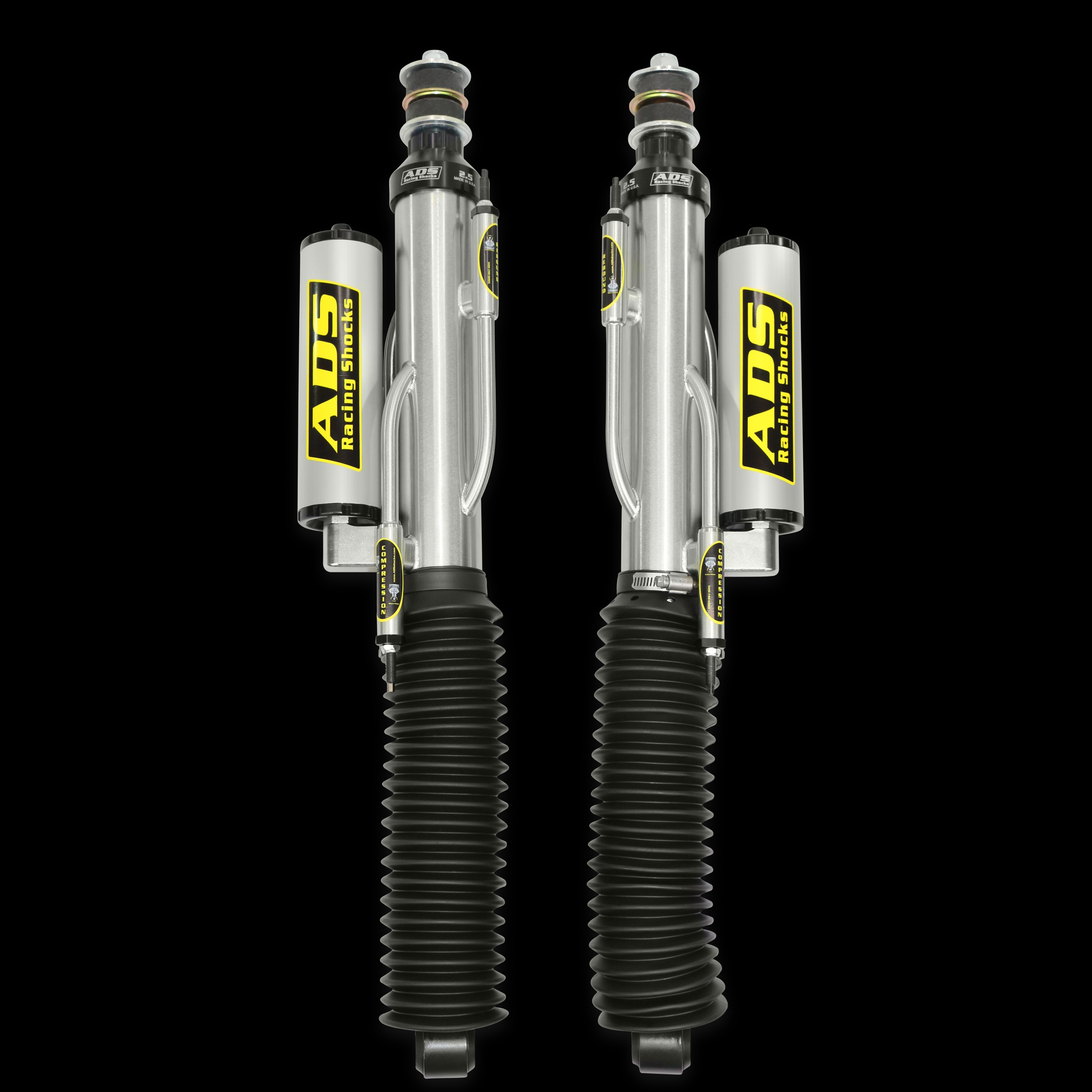 Arizona Desert Shocks 250-TNK37-BP0 - ADS Direct Fit 2.5" 3-Tube Bypass Reservoir Race Shocks - Rear