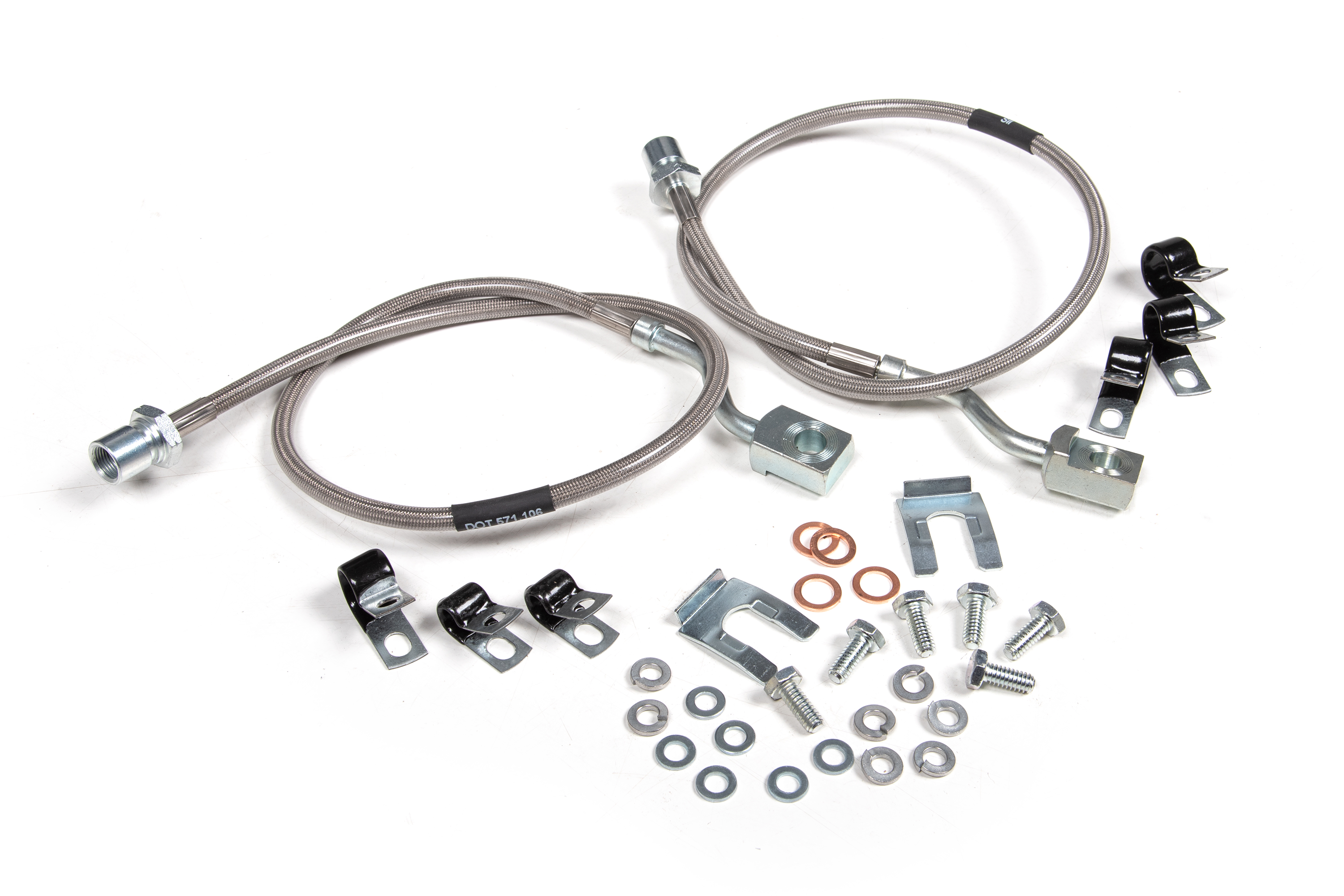 BDS Suspension BDS101011 - Front Brake Line Set - Stainless Steel - Fits 6 Inch Lift - Chevy Silverado and GMC Sierra 2500HD / 3500HD (11-24)