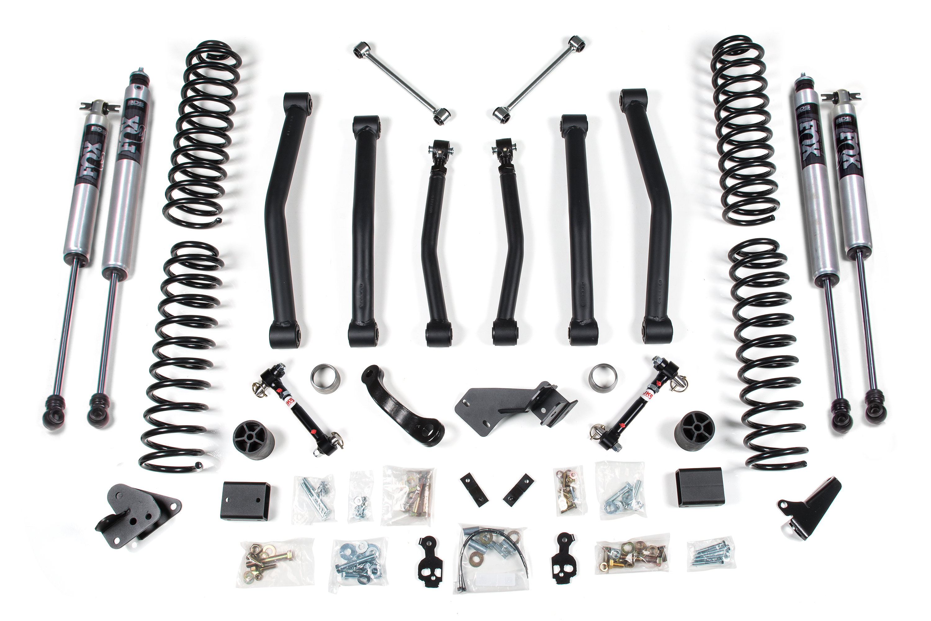 BDS Suspension BDS1418FS - 4 Inch Lift Kit Jeep Wrangler JK 12-18 2-Door Fixed Link Sway Bar Fox 2.0 Performance Shocks BDS Suspension BDS1418FS - 4 Inch Lift Kit Jeep Wrangler JK 12-18 2-Door Fixed Link Sway Bar Fox 2.0 Performance Shocks