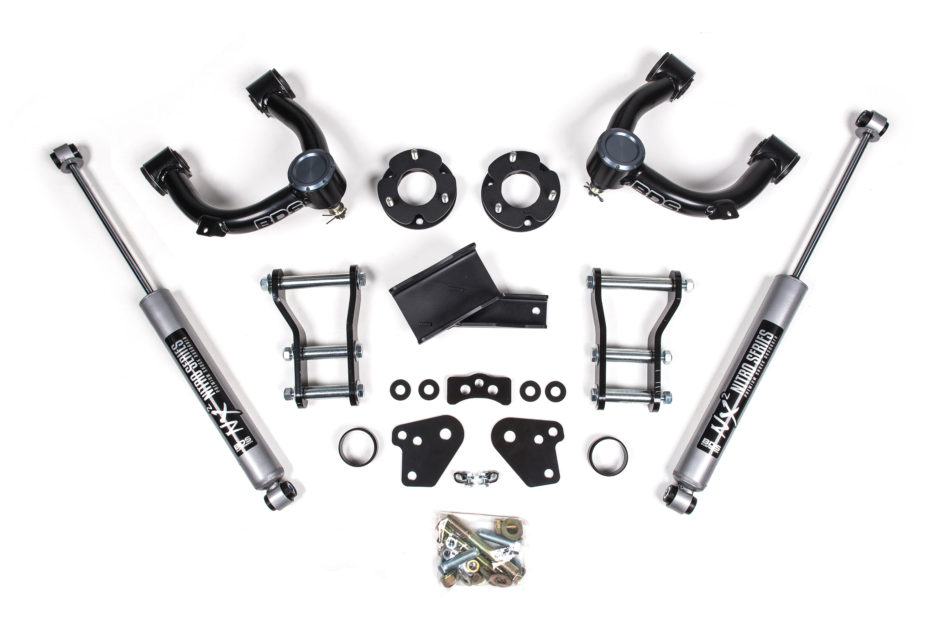 BDS Suspension BDS1545H - 3.5 Inch Lift Kit Ford Ranger 19-23 4WD Cast Aluminum Knuckle NX2 Nitro Shocks