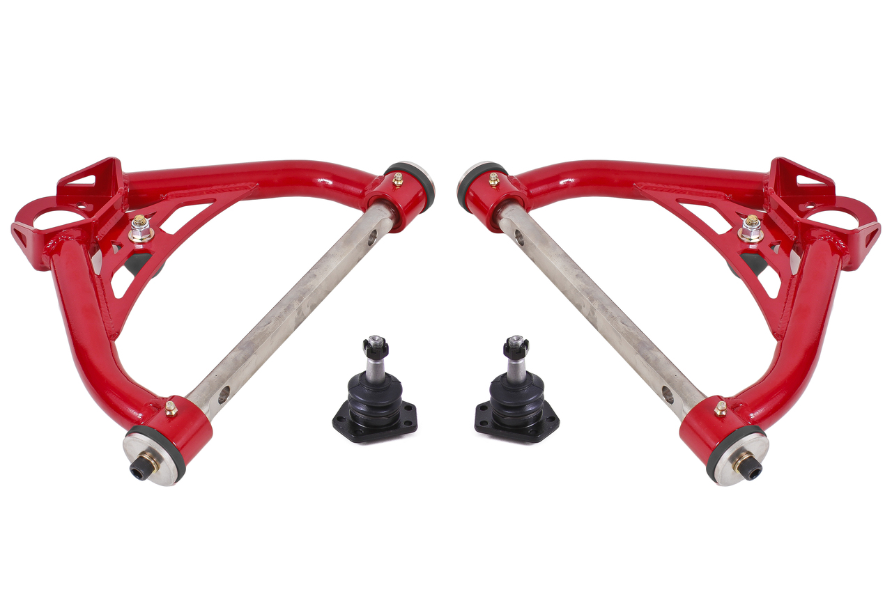 BMR AAU321R - 70-81 Chevrolet Camaro A-Arms Upper Non-Adjustable Delrin Std Ball Joint - Red