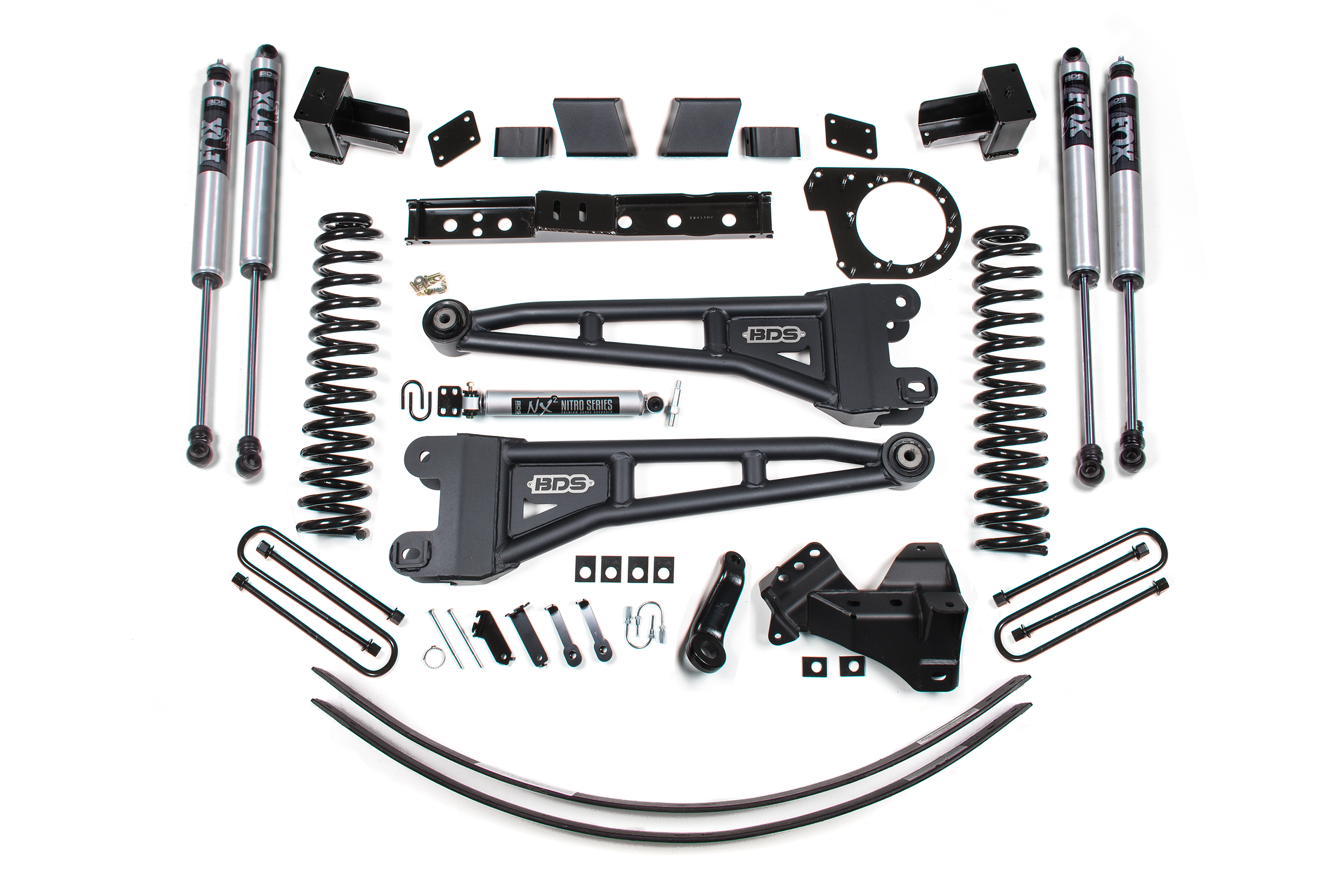 BDS Suspension BDS1580FS - 6 Inch Lift Kit w/ Radius Arm Ford F250/F350 Super Duty 17-19 4WD Diesel 5 Inch Block 2 Leaf Main Fox 2.0 Performance Shocks BDS Suspension BDS1580FS - 6 Inch Lift Kit w/ Radius Arm Ford F250/F350 Super Duty 17-19 4WD Diesel 5 Inch Block 2 Leaf Main Fox 2.0 Performance Shocks