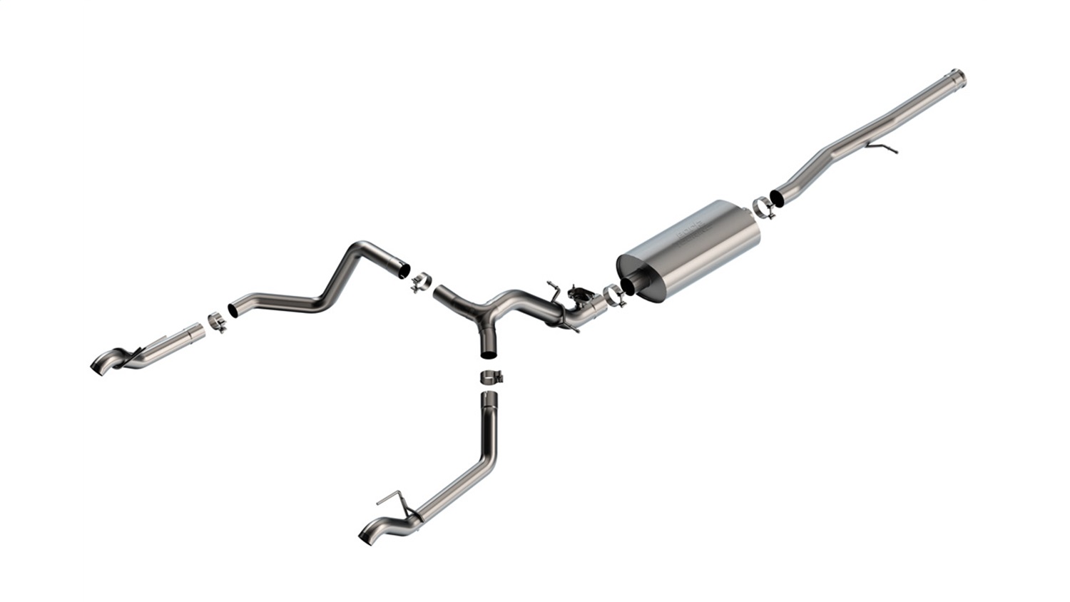 Borla 140990 - 2024 Chevy Silverado 1500 6.2L V8 Touring Catback Exhaust (Use Fact Fascia Tips)