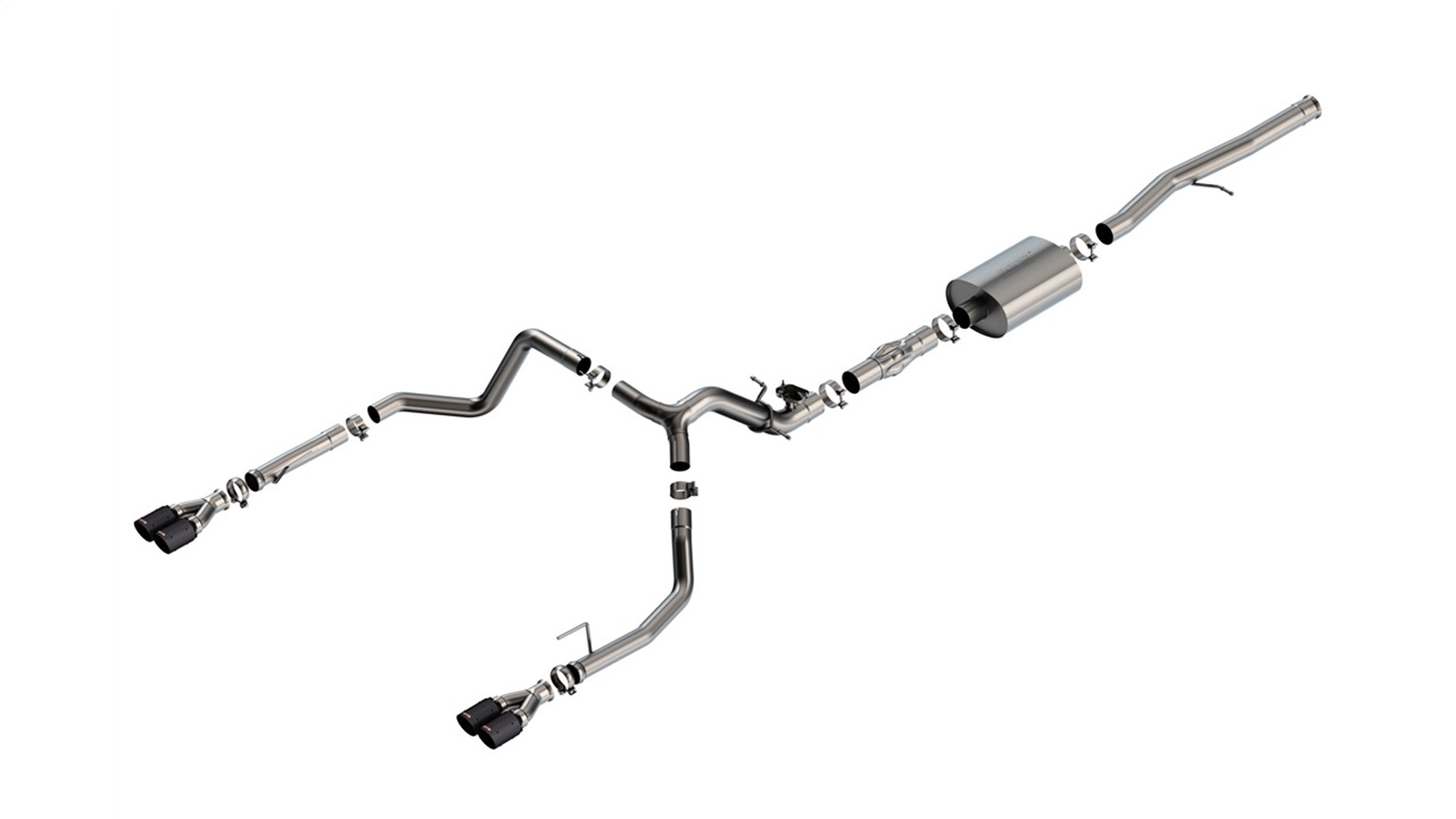 Borla 140997CFBA - 2024 Chevy Silverado 1500 6.2L V8 ATAK Catback Exhaust w/ Simulator - CF Black Anodized