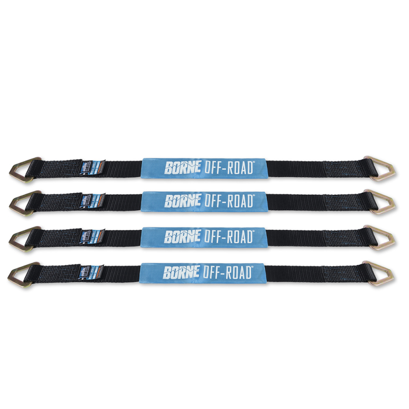 Borne Off-Road BNRTC-TD-4BK - Vehicle Ratchet Tie-Down Kit (4 pack) Black Borne Off-Road BNRTC-TD-4BK - Vehicle Ratchet Tie-Down Kit (4 pack) Black