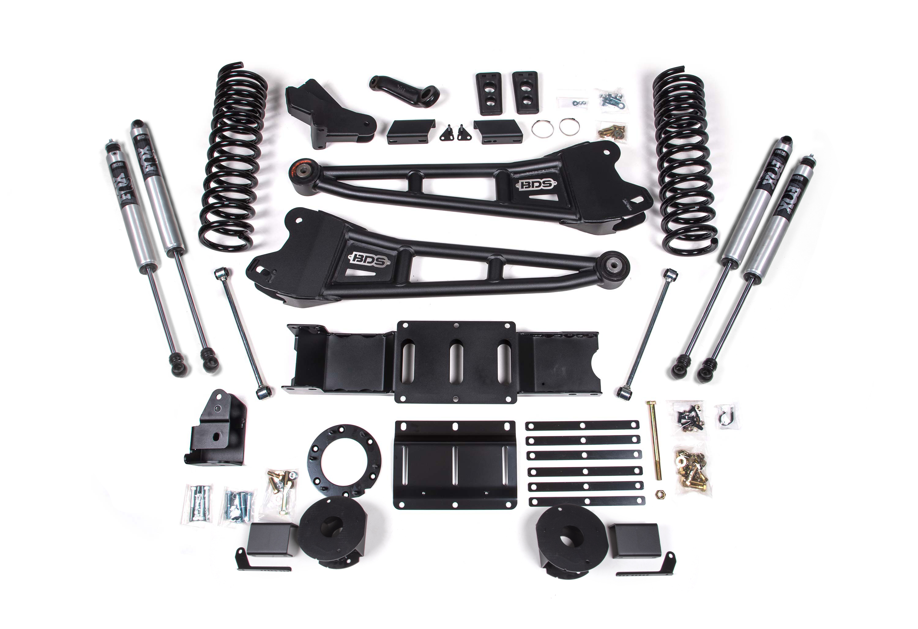 BDS Suspension BDS1714FS - 4 Inch Lift Kit w/ Radius Arm Ram 2500 w/ Rear Air Ride 19-24 4WD Diesel Fox 2.0 Performance Shocks