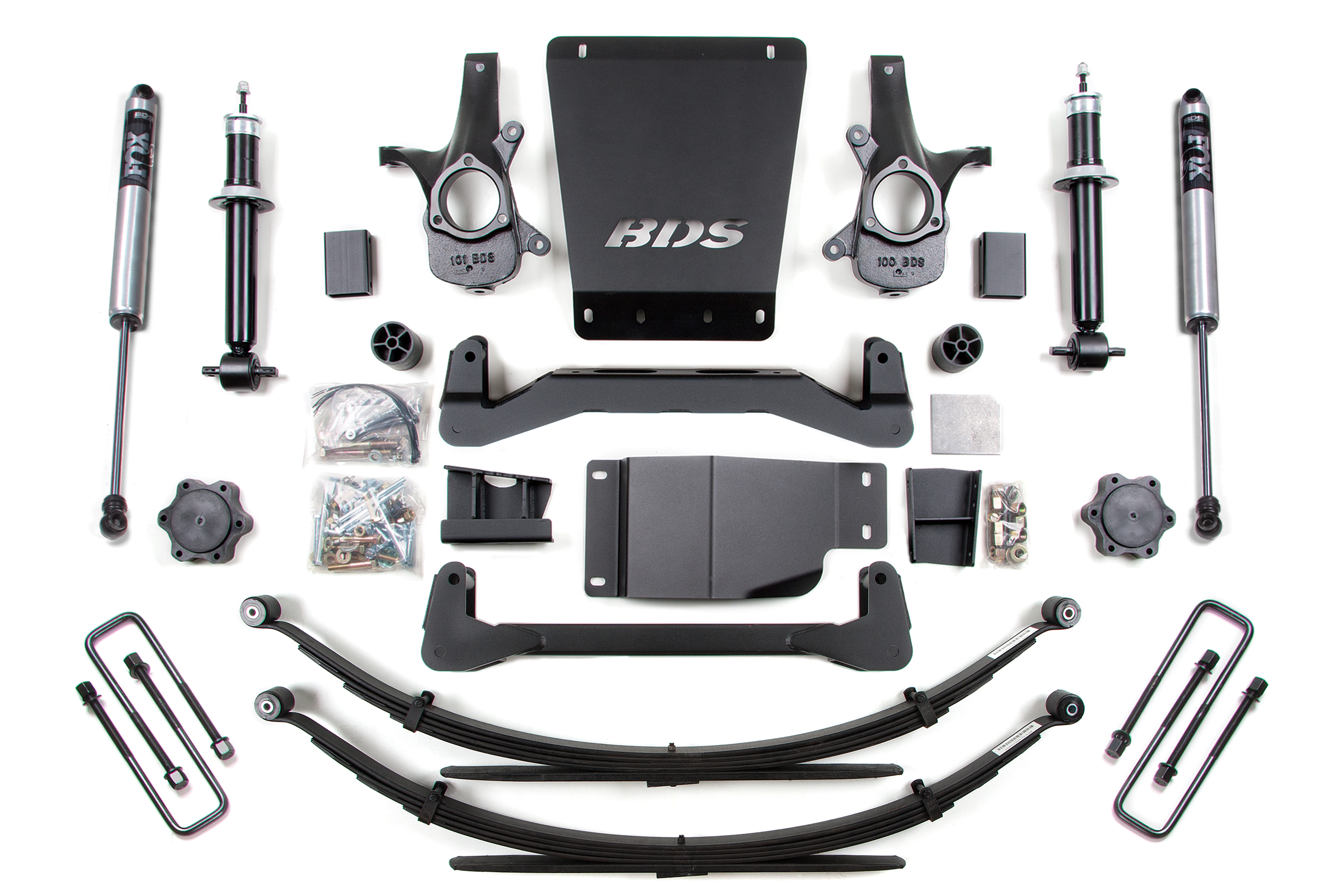 BDS Suspension BDS177FS - 6 Inch Lift Kit Silverado/Sierra 1500 07-13 4WD Leaf Springs Fox 2.0 Performance