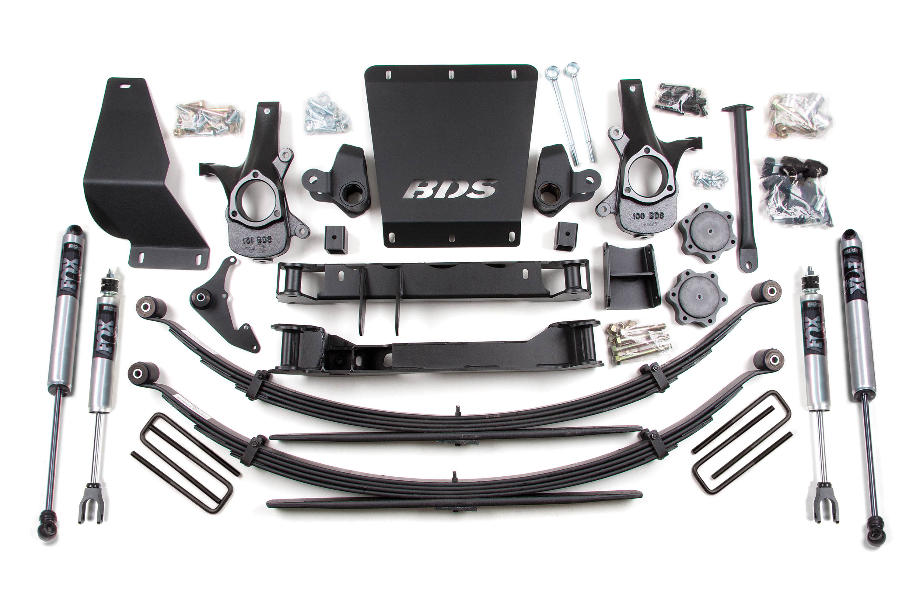 BDS Suspension BDS180FS - 6 Inch Lift Kit Silverado/Sierra 1500 99-06 4WD Leaf Springs Fox 2.0 Performance
