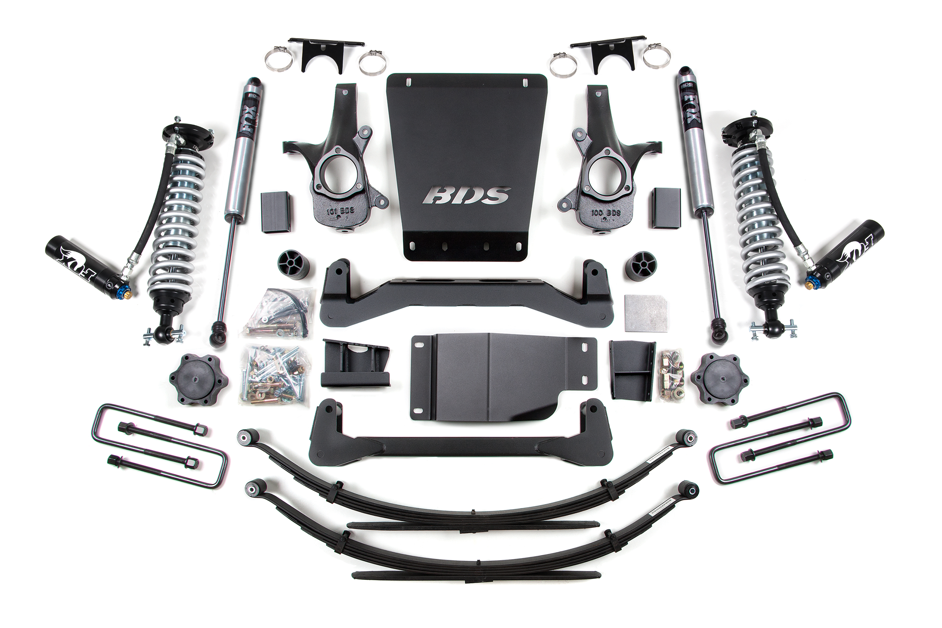 BDS Suspension BDS185FDSC - 4 Inch Lift Kit FOX 2.5 Coil-Over Silverado/Sierra 1500 07-13 4WD Leaf Springs Fox 2.5 Performance Shocks BDS Suspension BDS185FDSC - 4 Inch Lift Kit FOX 2.5 Coil-Over Silverado/Sierra 1500 07-13 4WD Leaf Springs Fox 2.5 Performance Shocks