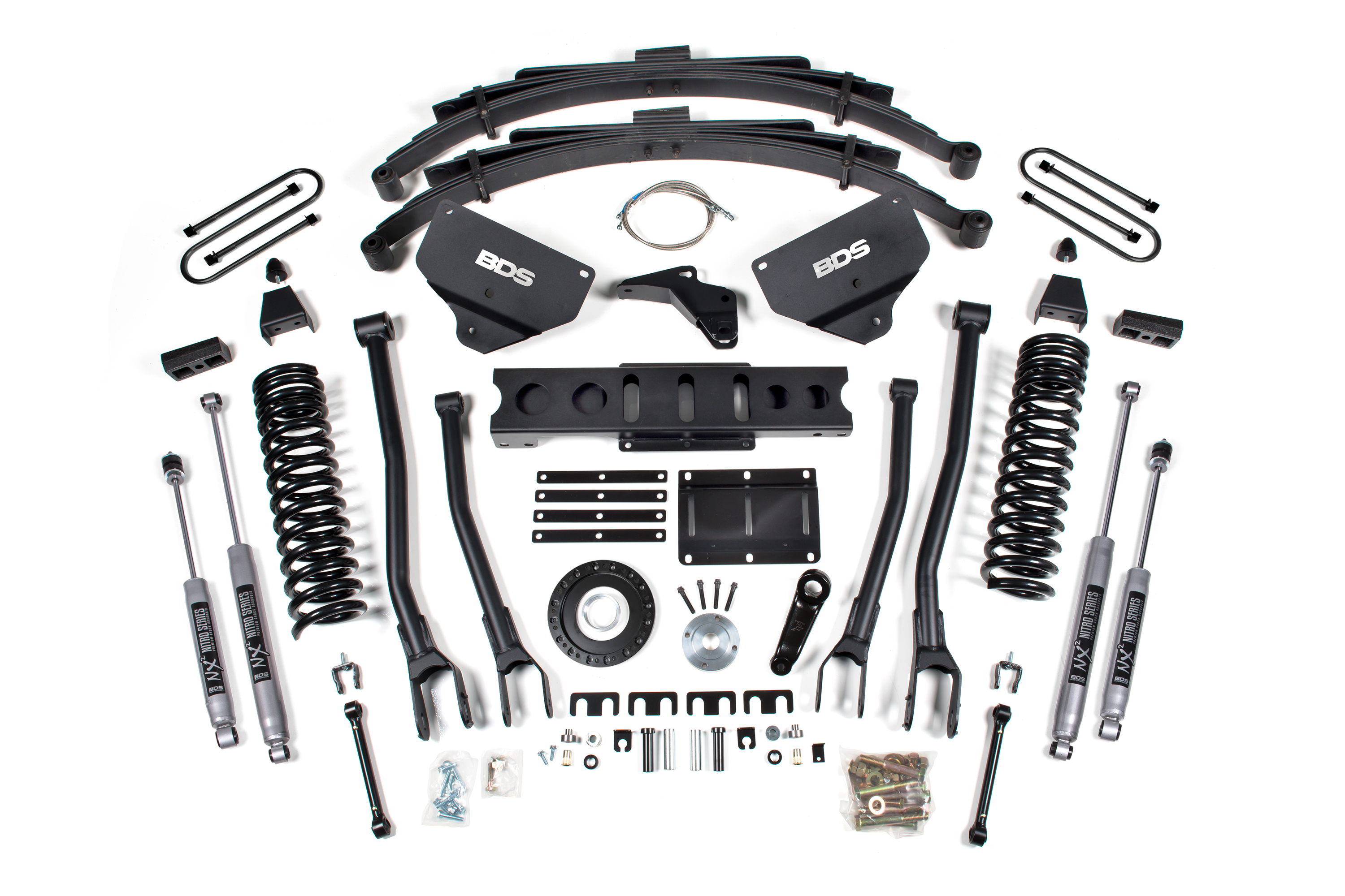 BDS Suspension BDS1790H - 8 Inch Lift Kit w/ 4-Link Ram 3500 13-18 4WD Diesel Rear Leaf Springs 8 Bolt Indexing Ring NX2 Nitro Shocks BDS Suspension BDS1790H - 8 Inch Lift Kit w/ 4-Link Ram 3500 13-18 4WD Diesel Rear Leaf Springs 8 Bolt Indexing Ring NX2 Nitro Shocks