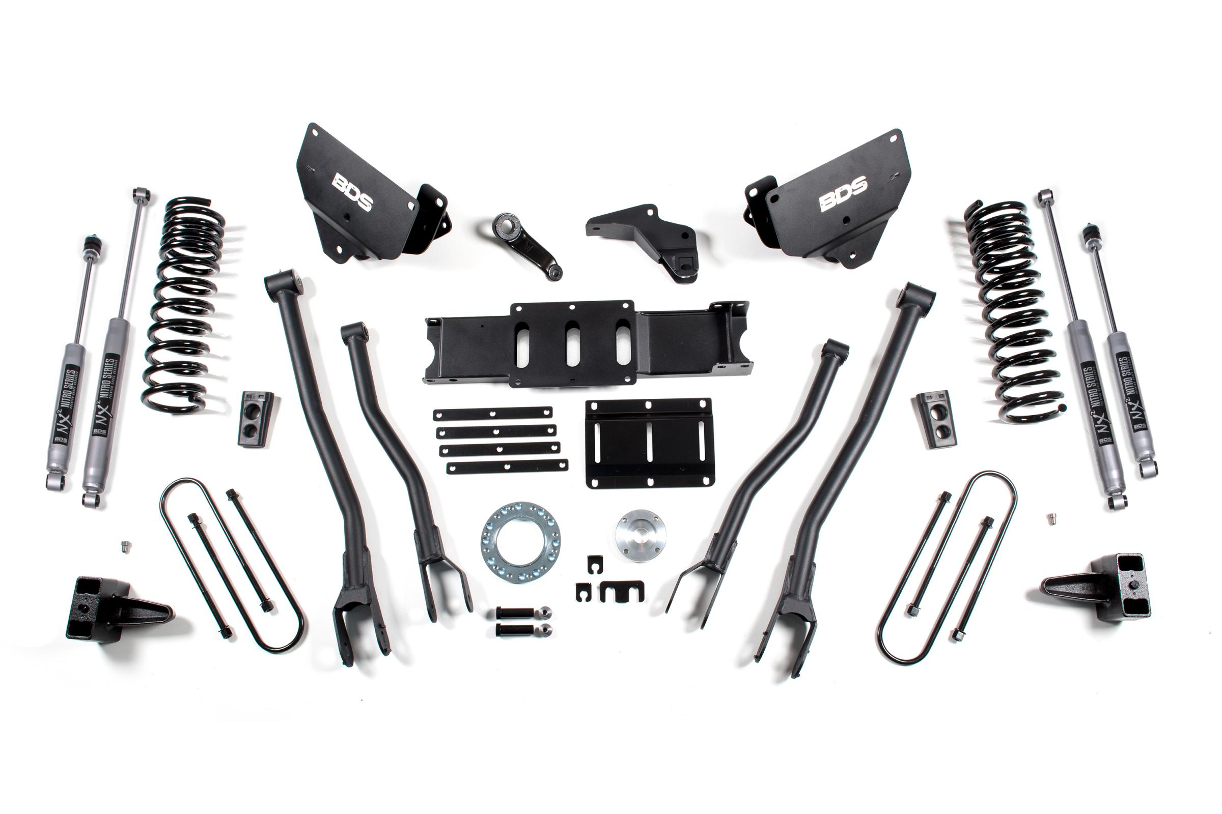 BDS Suspension BDS1782FPE - 6 Inch Lift Kit w/ 4-Link Ram 3500 13-18 4WD Diesel 4 Inch Block 6 Bolt Indexing Ring Fox 2.5 Performance Elite Shocks