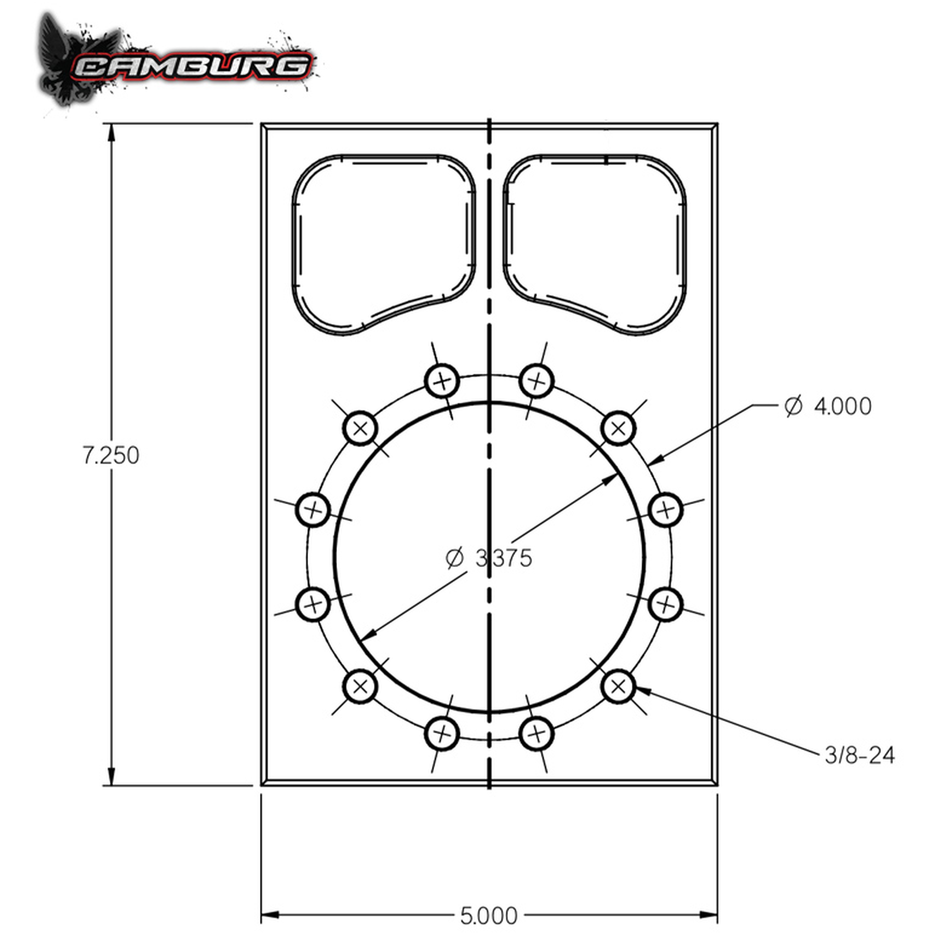 Camburg CAM-010061 - 4130 TT Bolt-on Spindle Snout Block