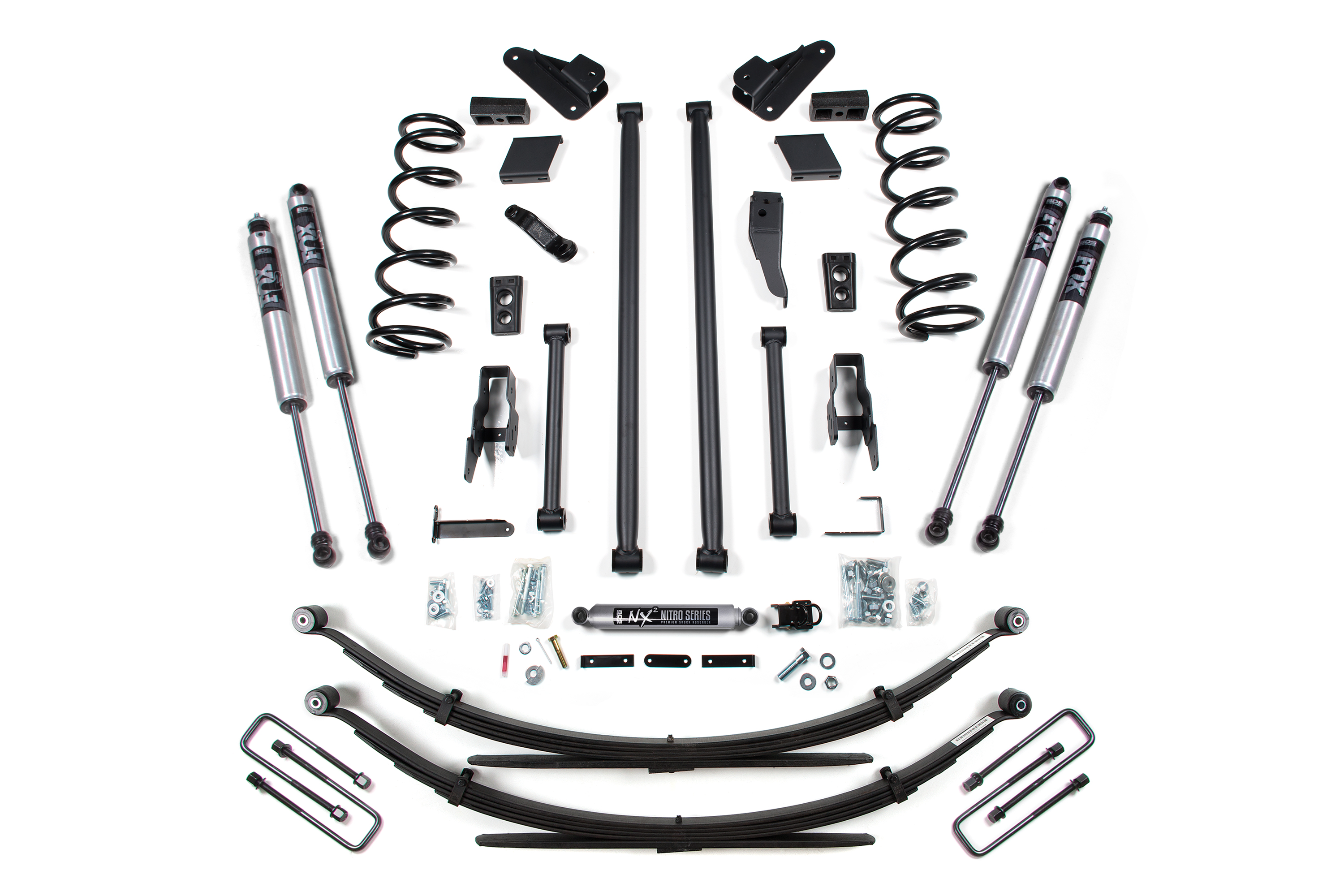 BDS Suspension BDS216FS - 4.5 Inch Lift Kit Long Arm Conversion Dodge Ram 2500/3500 94-99 4WD Leaf Springs FOX 2.0 Performance