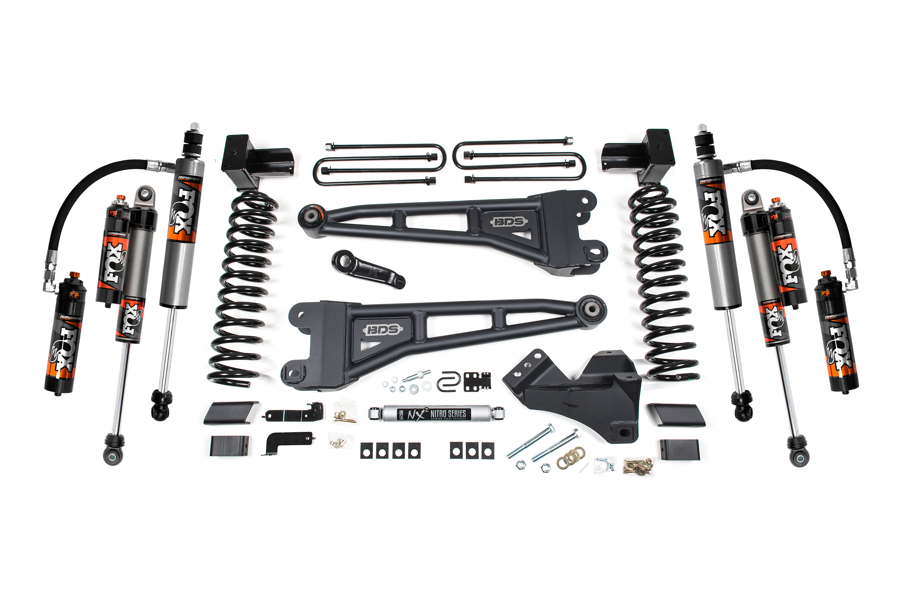 BDS Suspension BDS2242FPE - 5 Inch Lift Kit w/ Radius Arm Ford F250/F350 Super Duty 23-24 4WD Diesel 5 Inch Block with 2 Leaf Main Fox 2.5 Performance Elite BDS Suspension BDS2242FPE - 5 Inch Lift Kit w/ Radius Arm Ford F250/F350 Super Duty 23-24 4WD Diesel 5 Inch Block with 2 Leaf Main Fox 2.5 Performance Elite