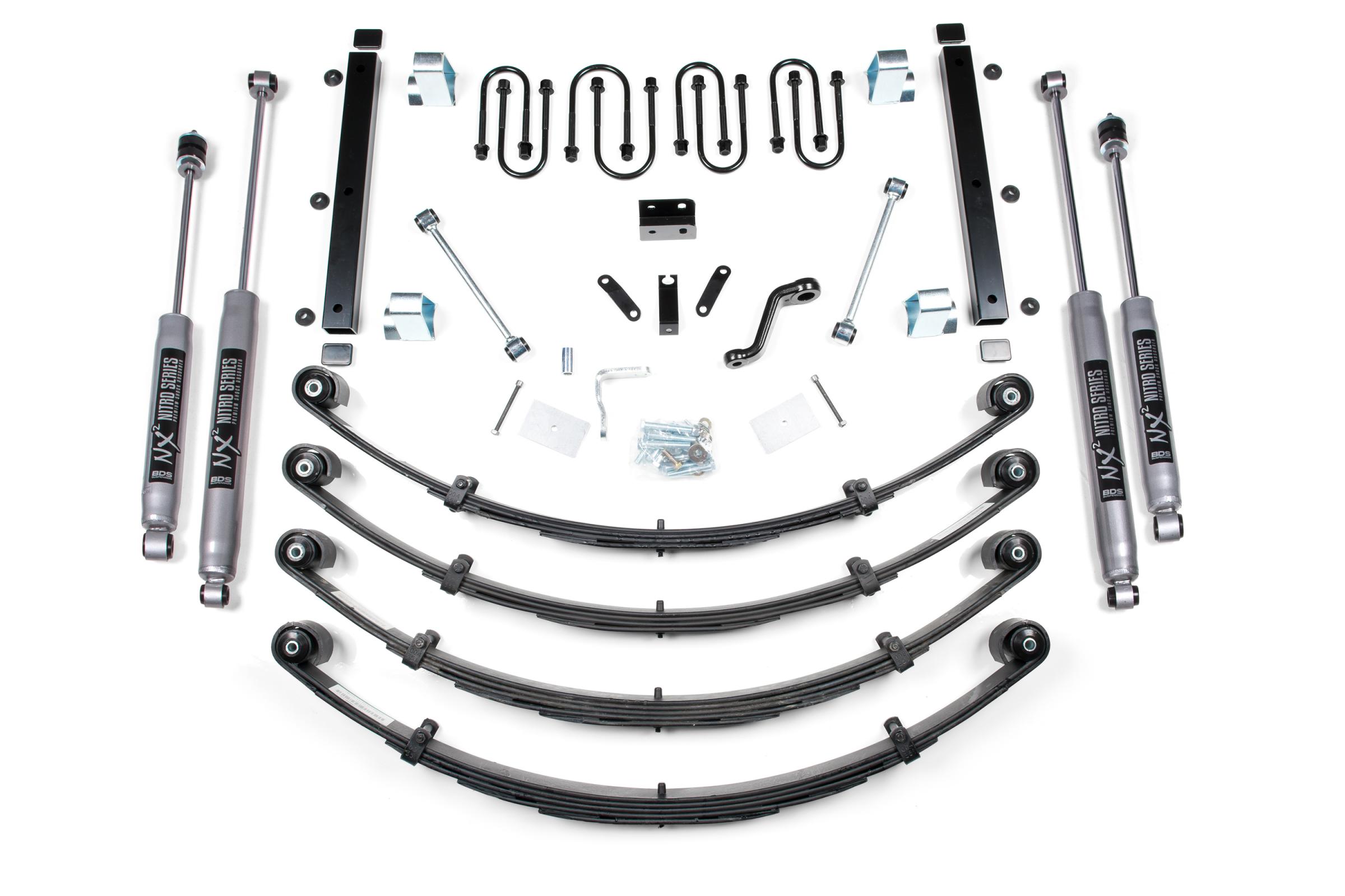BDS Suspension BDS410H - 3.5 Inch Lift Kit Jeep Wrangler YJ 87-95 Heavy Duty Leaf Springs NX2 Nitro BDS Suspension BDS410H - 3.5 Inch Lift Kit Jeep Wrangler YJ 87-95 Heavy Duty Leaf Springs NX2 Nitro