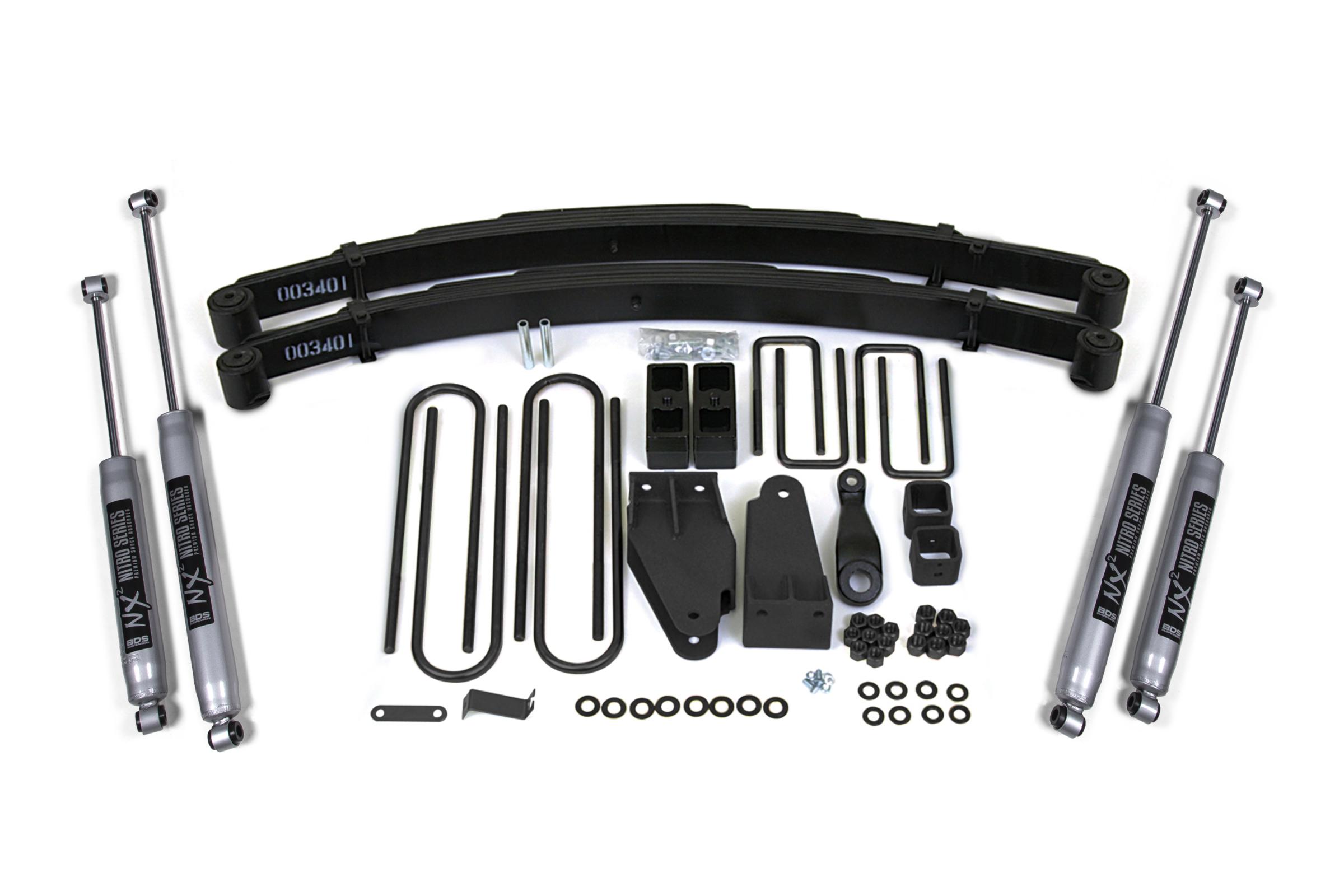 BDS Suspension BDS306H - 4 Inch Lift Kit Ford F250 TTB 87-96 4WD NX2 Nitro Shocks
