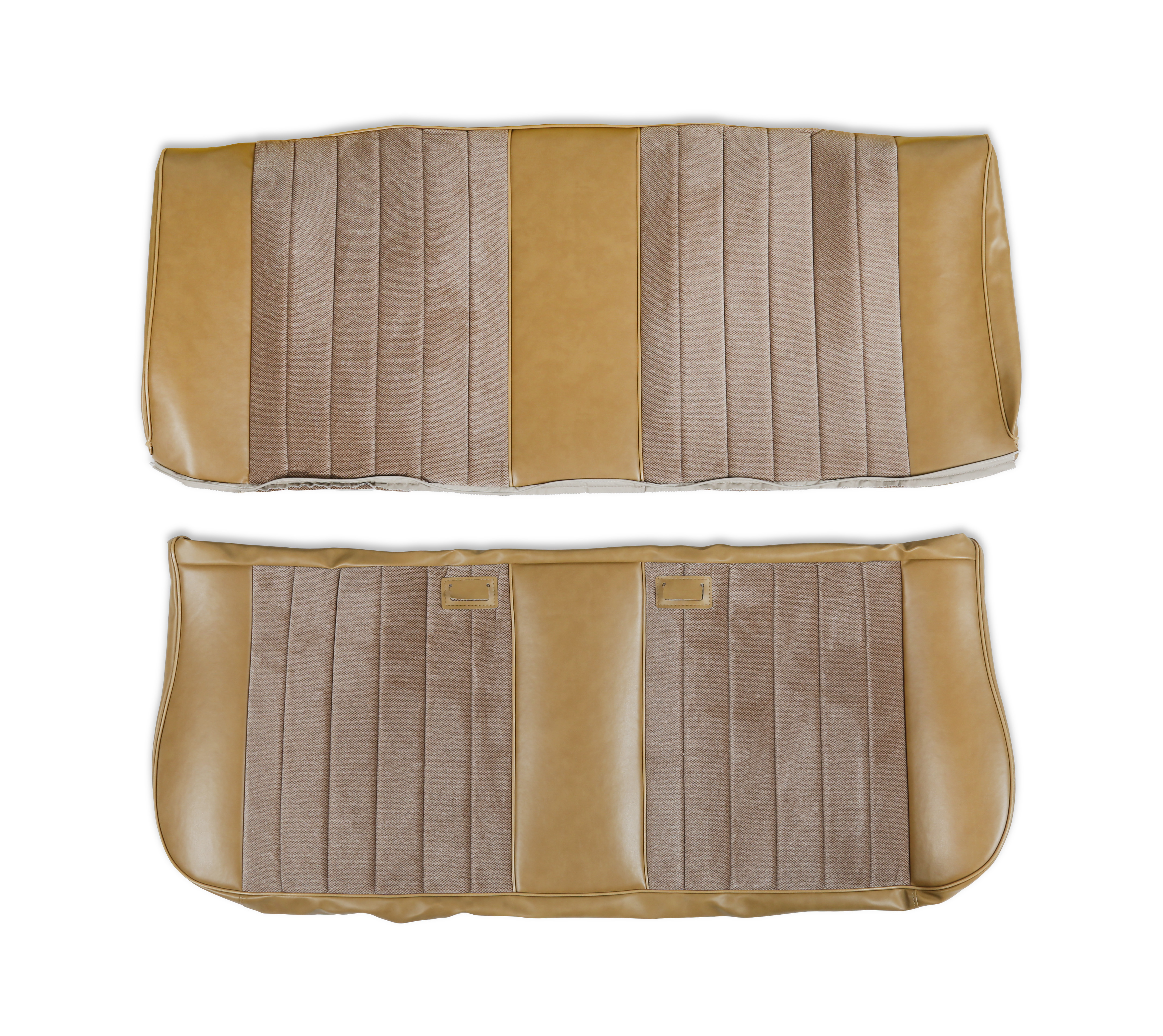 Brothers Trucks 05-313 - C/K Seat Upholstery Kit - Standard Pleat Cloth/Vinyl - Tan