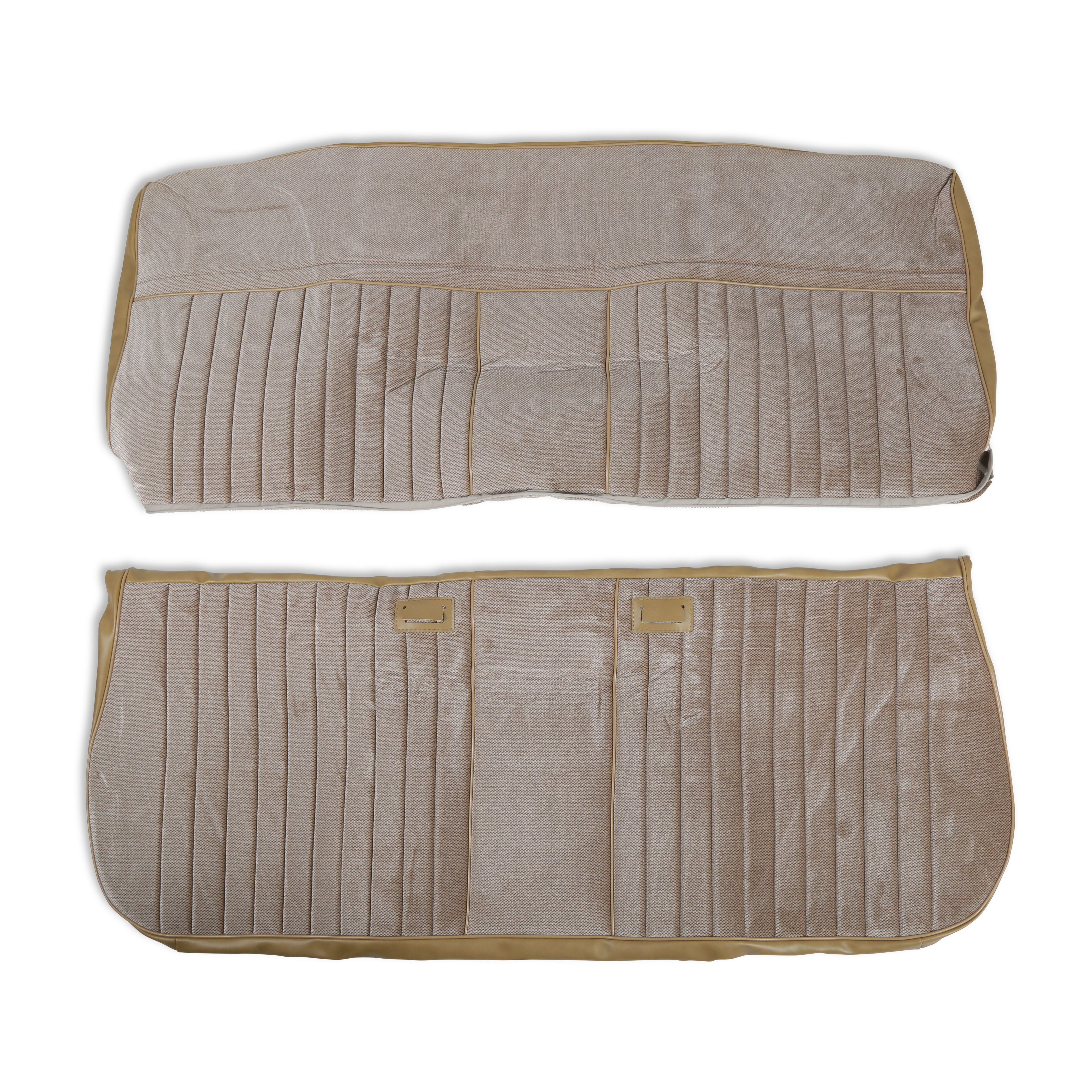 Brothers Trucks 05-323 - C/K Seat Upholstery Kit - Deluxe Pleat Cloth/Vinyl - Tan Brothers Trucks 05-323 - C/K Seat Upholstery Kit - Deluxe Pleat Cloth/Vinyl - Tan