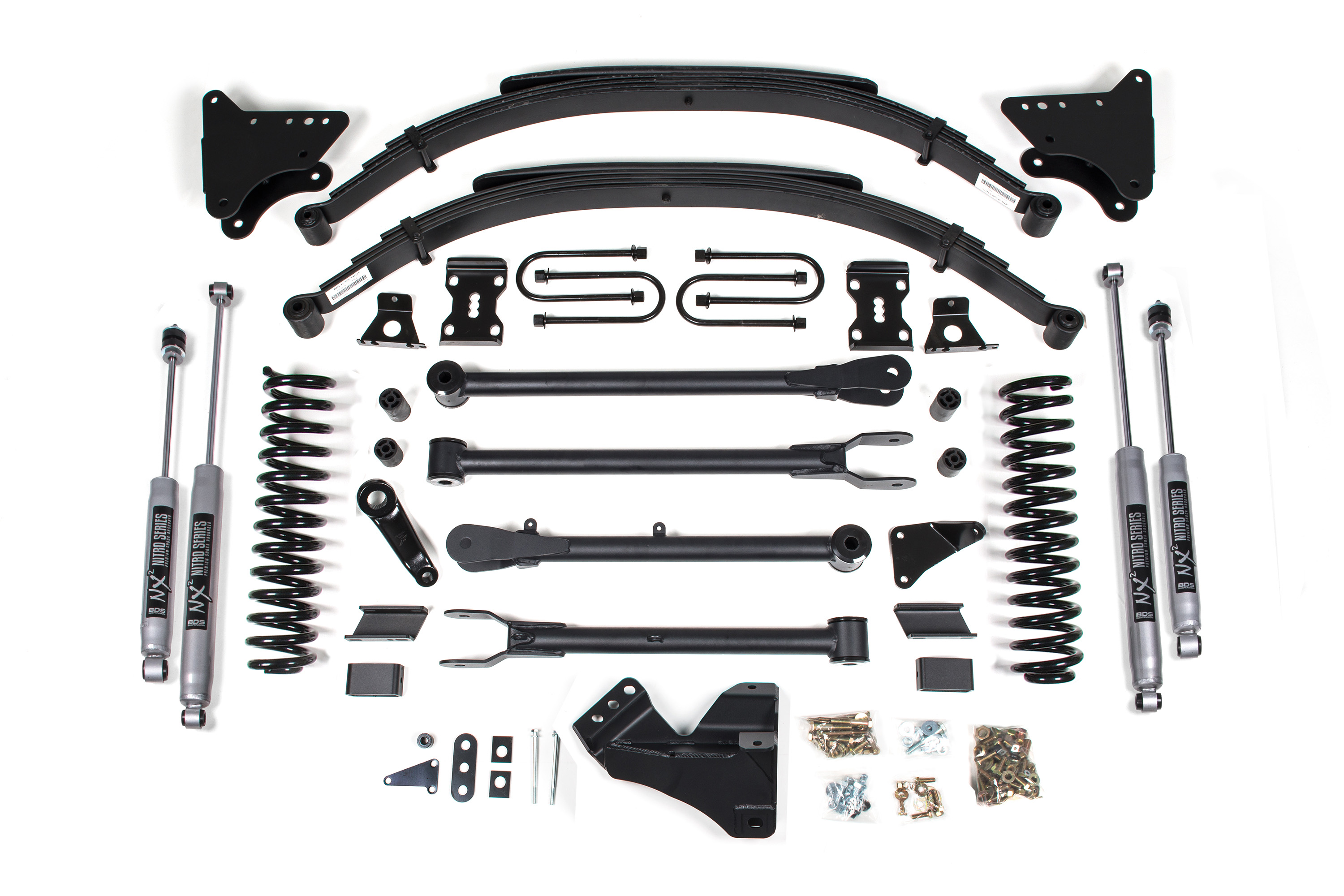 BDS Suspension BDS555H - 4 Inch Lift Kit w/ 4-Link Ford F250/F350 Super Duty 08-10 4WD Diesel Leaf Springs NX2 Nitro BDS Suspension BDS555H - 4 Inch Lift Kit w/ 4-Link Ford F250/F350 Super Duty 08-10 4WD Diesel Leaf Springs NX2 Nitro