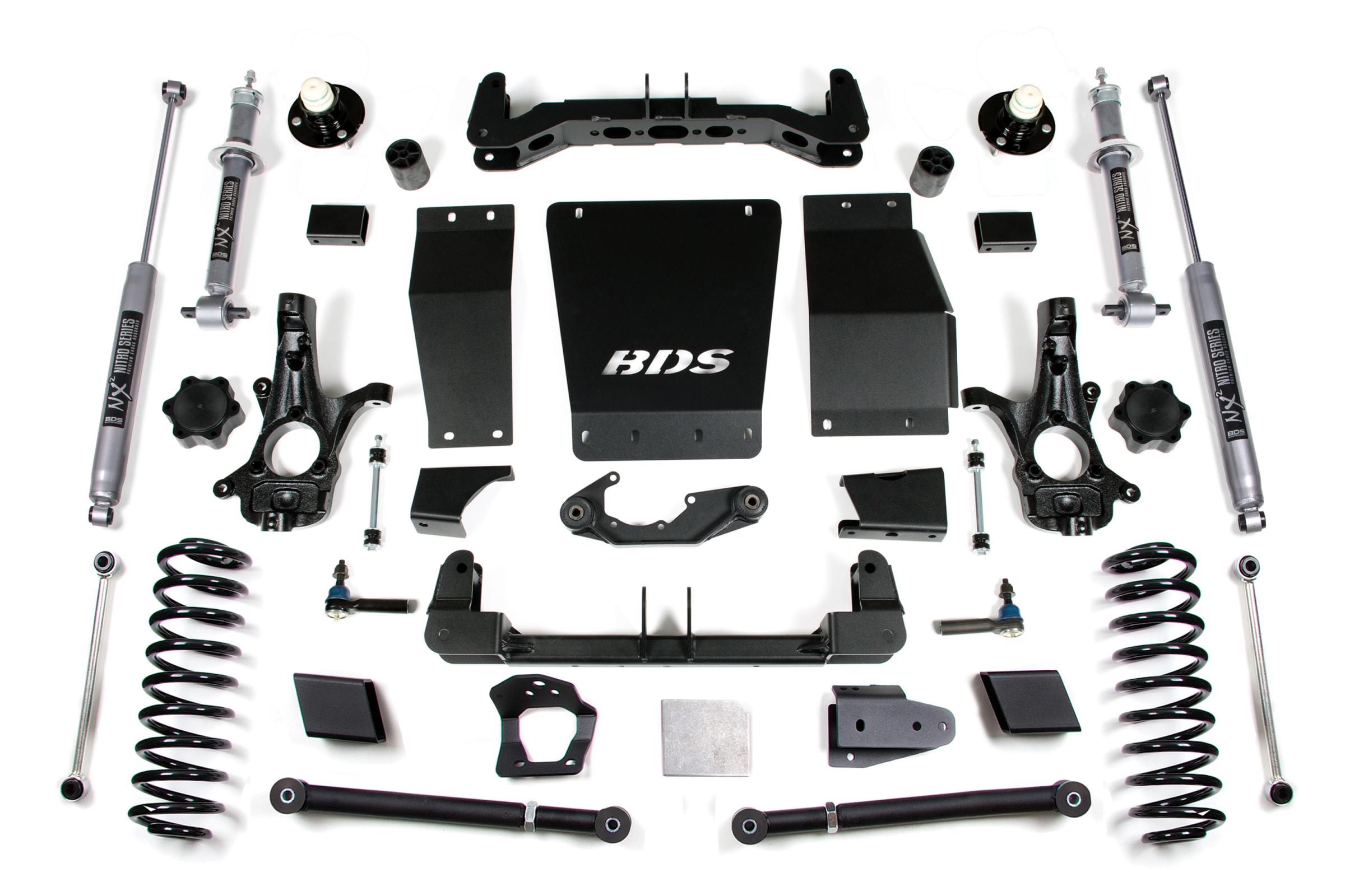 BDS Suspension BDS732H - 6 Inch Lift Kit Chevy/GMC Suburban Tahoe Yukon/XL 1500 15-19 4WD Aluminum / Stamped Steel NX2 Nitro