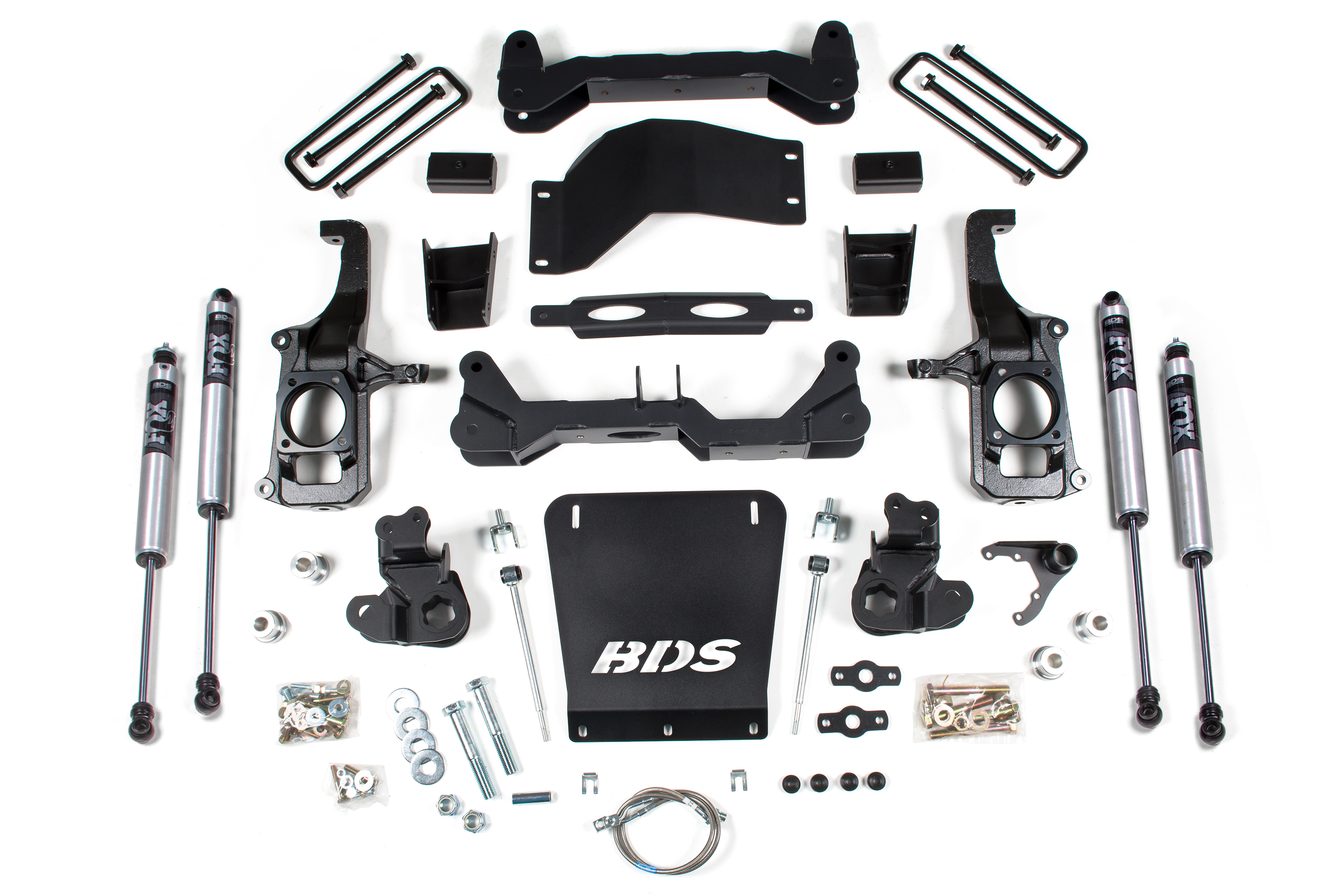 BDS Suspension BDS719FS - 4.5 Inch Lift Kit Silverado/Sierra 2500HD/3500HD 11-19 2 Inch Block Without Overload FOX 2.0 Performance