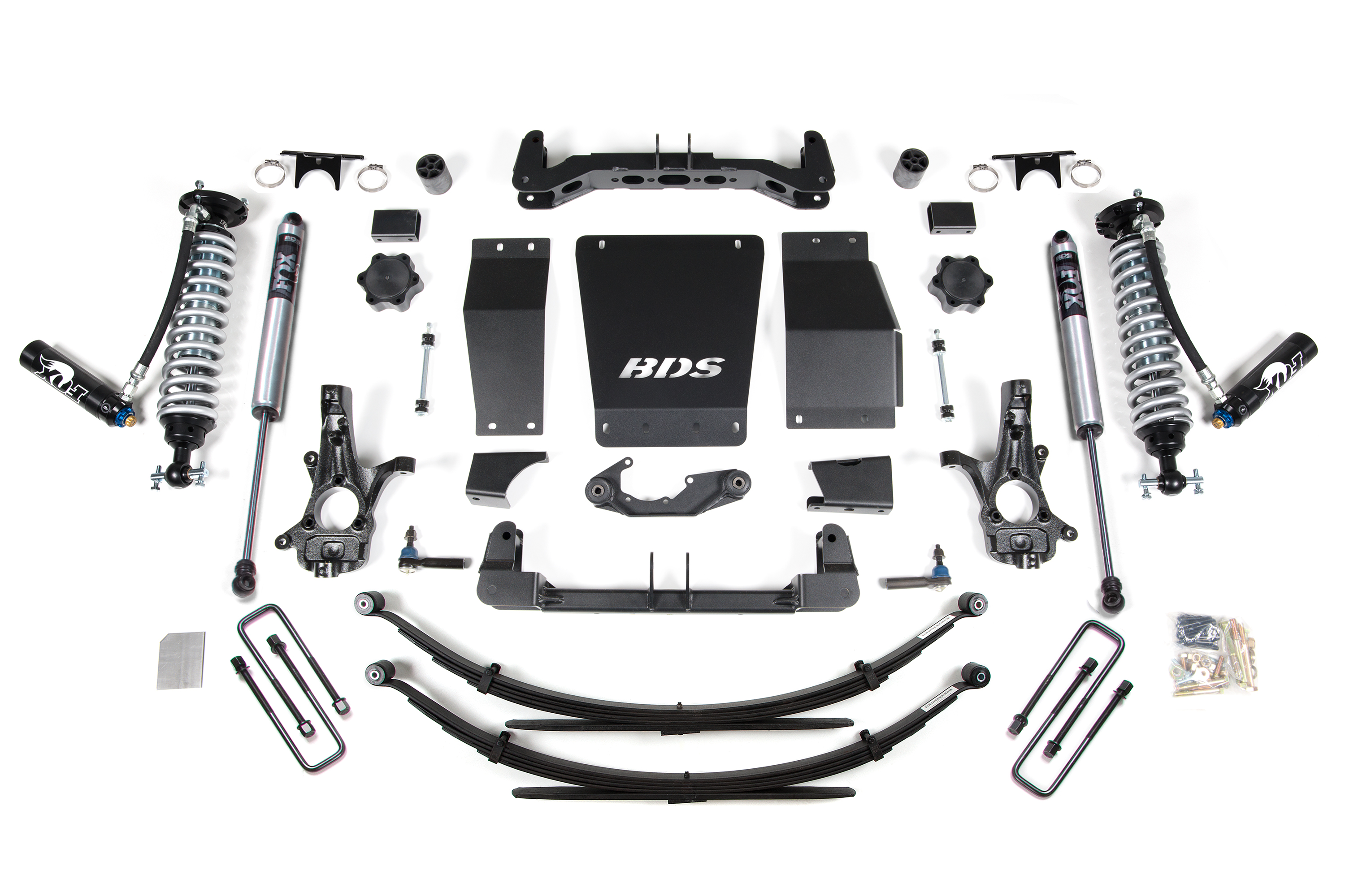 BDS Suspension BDS716FDSC - 4 Inch Lift Kit FOX 2.5 Coil-Over Silverado/Sierra 1500 14-18 4WD Leaf Springs Aluminum / Stamped Steel Fox 2.5 Performance Shocks BDS Suspension BDS716FDSC - 4 Inch Lift Kit FOX 2.5 Coil-Over Silverado/Sierra 1500 14-18 4WD Leaf Springs Aluminum / Stamped Steel Fox 2.5 Performance Shocks