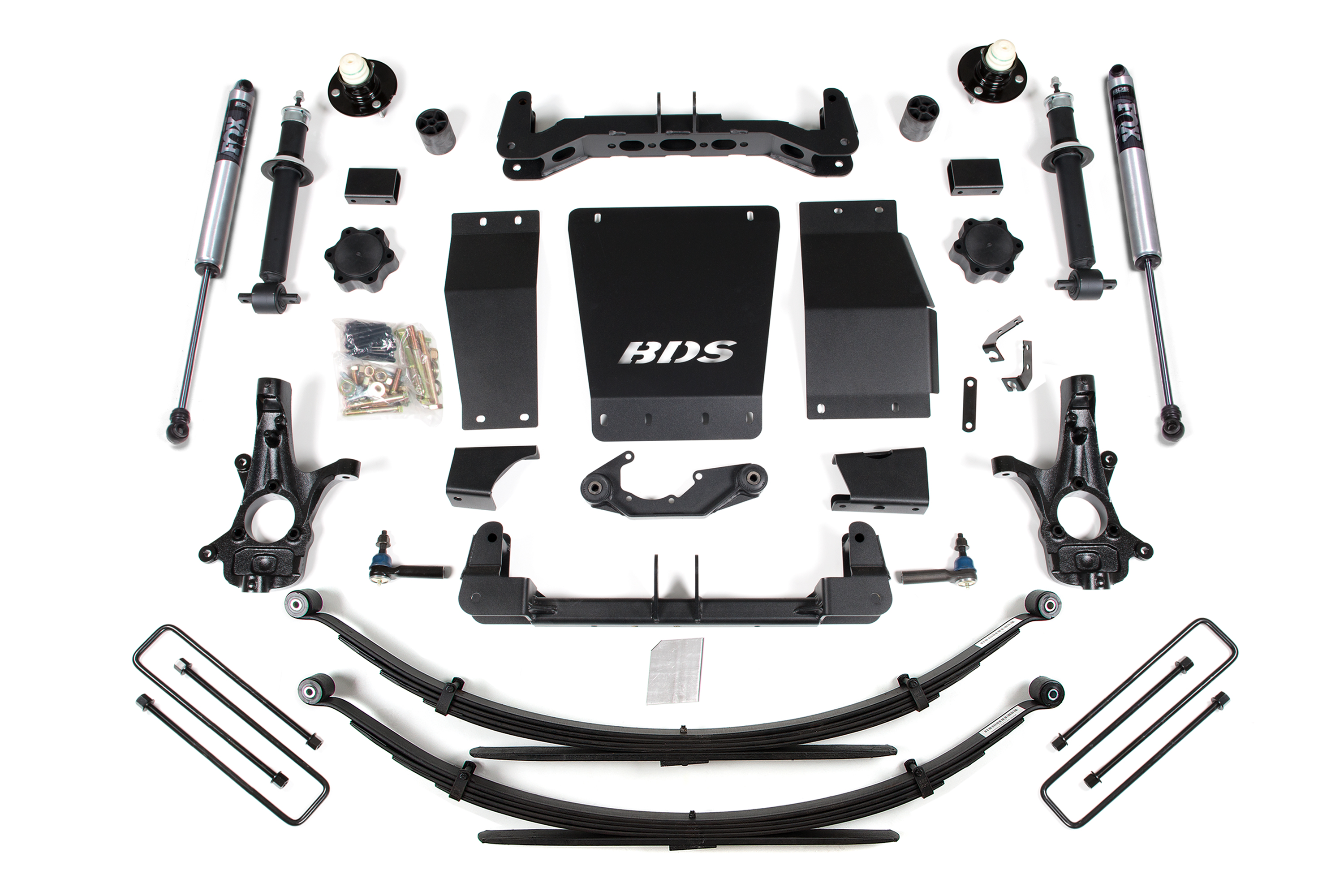 BDS Suspension BDS715FS - 4 Inch Lift Kit Silverado/Sierra 1500 14-18 4WD Leaf Springs Cast Steel Control Arm Fox 2.0 Performance Shocks