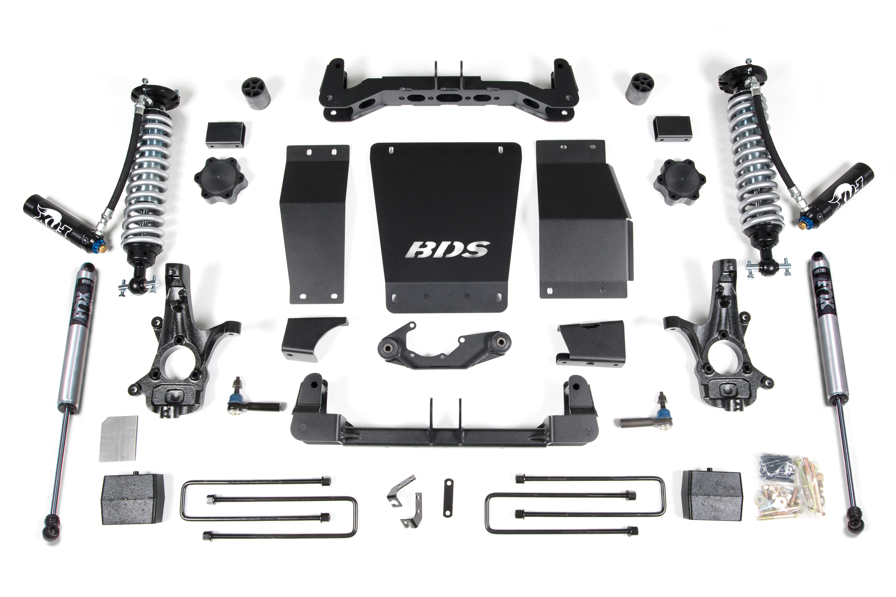 BDS Suspension BDS713FDSC - 4 Inch Lift Kit FOX 2.5 Coil-Over Silverado/Sierra 1500 14-18 4WD Block Kit Aluminum / Stamped Steel Control Arm Fox 2.5 Performance Shocks BDS Suspension BDS713FDSC - 4 Inch Lift Kit FOX 2.5 Coil-Over Silverado/Sierra 1500 14-18 4WD Block Kit Aluminum / Stamped Steel Control Arm Fox 2.5 Performance Shocks