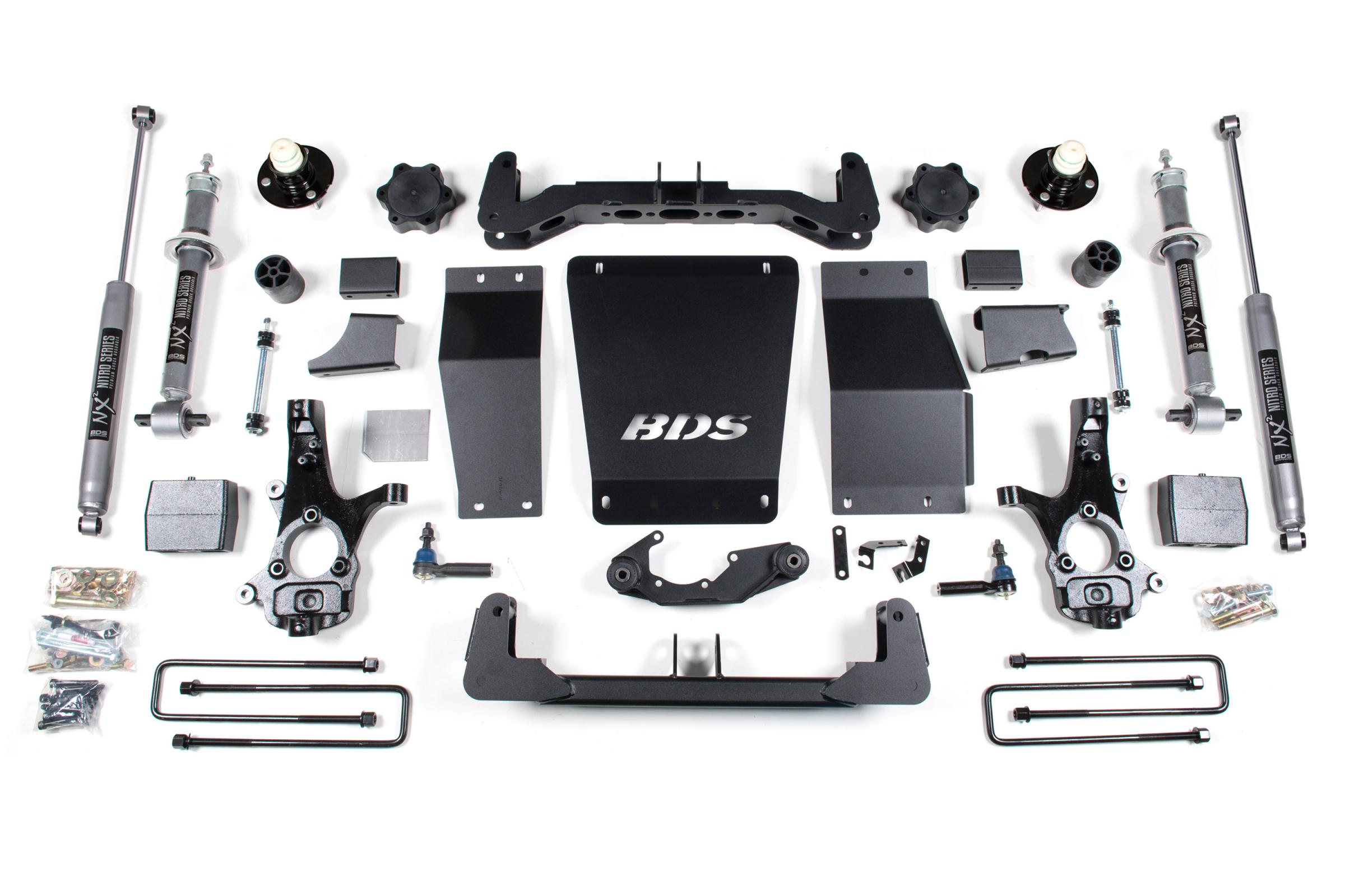 BDS Suspension BDS711H - 6 Inch Lift Kit Silverado/Sierra 1500 14-18 4WD Aluminum/Stamped Steel Control Arm Block NX2 Nitro BDS Suspension BDS711H - 6 Inch Lift Kit Silverado/Sierra 1500 14-18 4WD Aluminum/Stamped Steel Control Arm Block NX2 Nitro