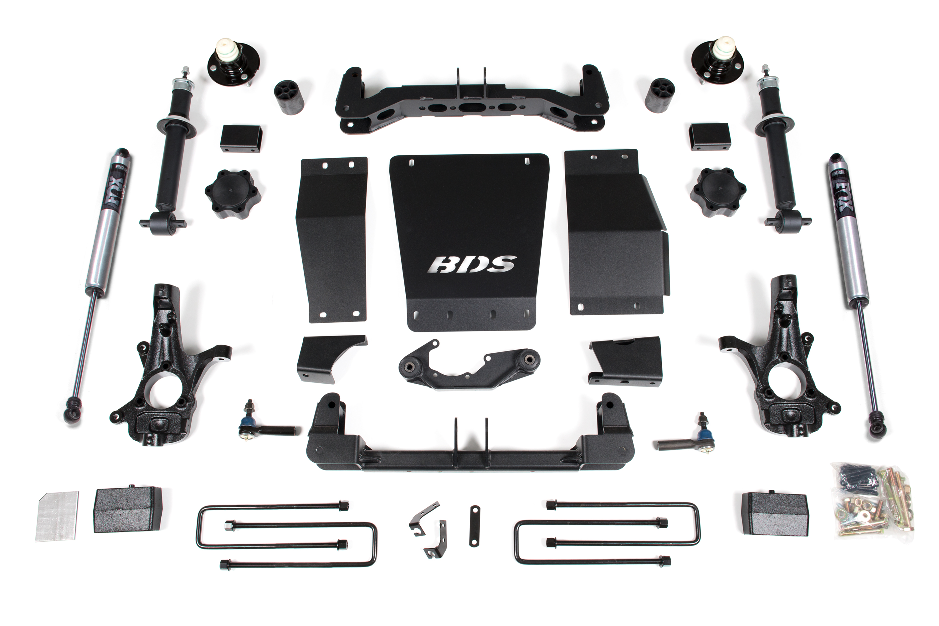 BDS Suspension BDS712FS - 4 Inch Lift Kit Silverado/Sierra 1500 14-18 4WD Block Kit Cast Steel Control Arm Fox 2.0 Performance Shocks