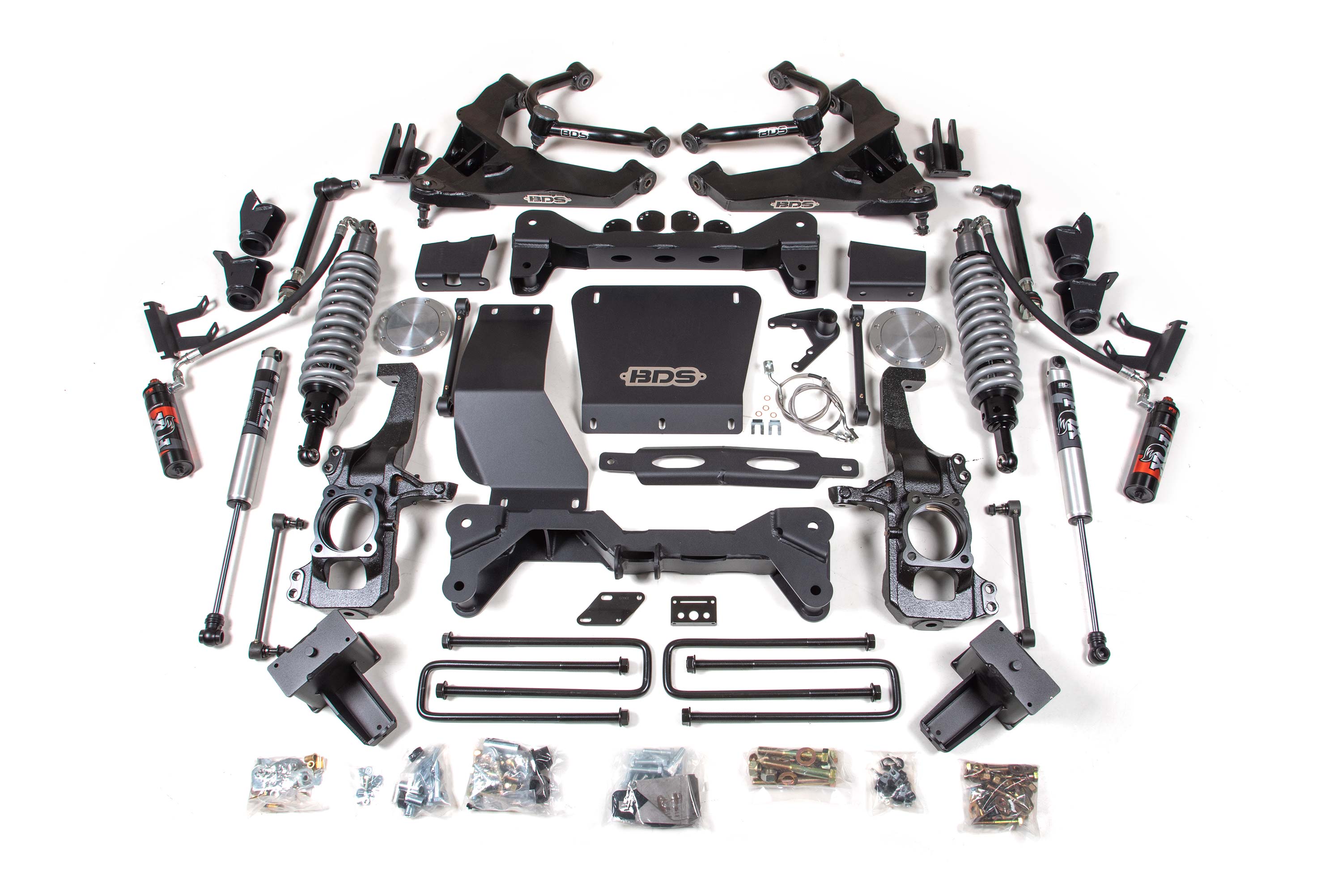 BDS Suspension BDS756FPE - 6.5 Inch Lift Kit FOX 2.5 Coil-Over Conversion Silverado/Sierra 2500HD/3500HD 20-24 Diesel Block Kit With Factory Overload FOX 2.0 Performance