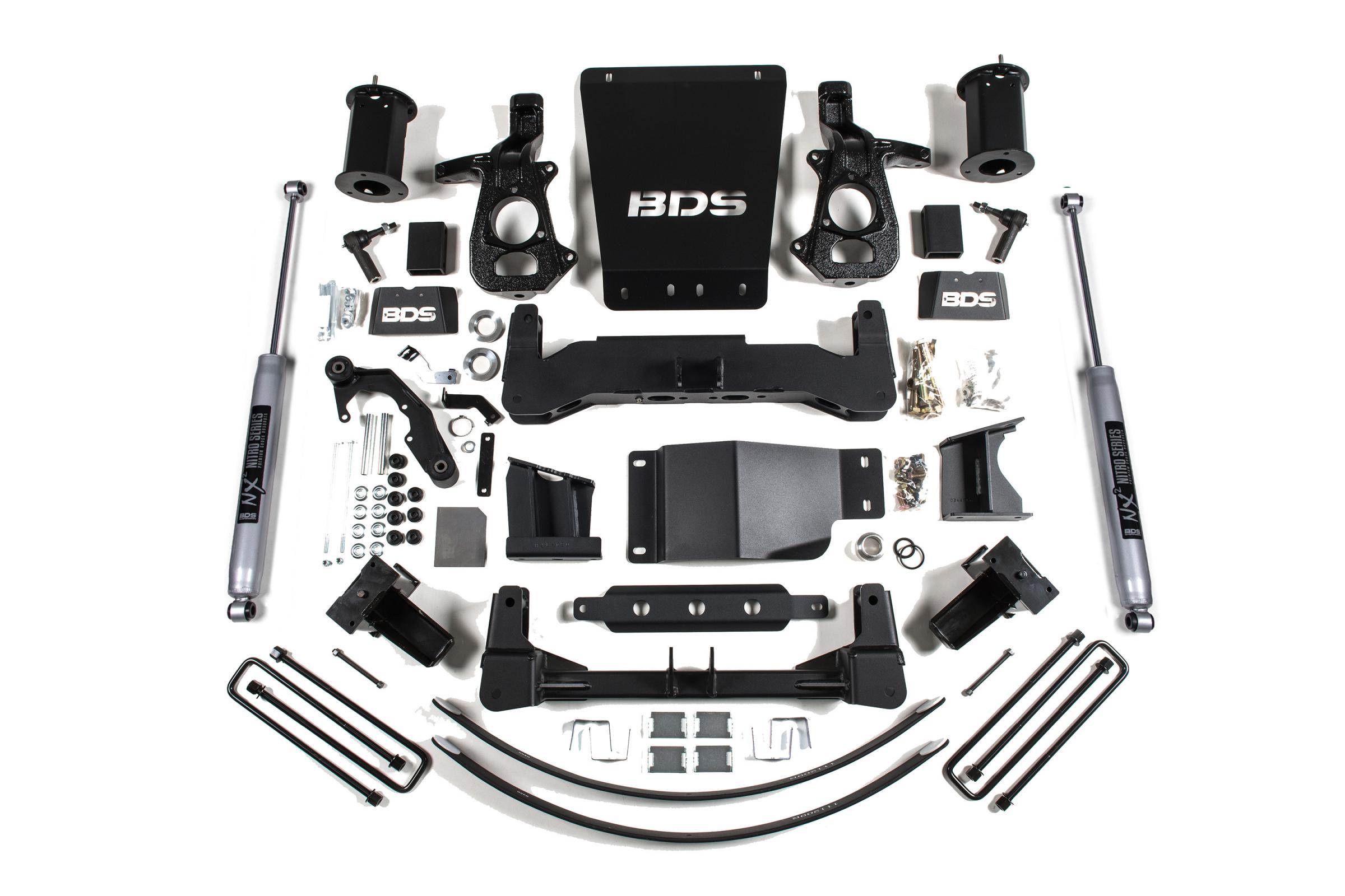 BDS Suspension BDS743H - 8 Inch Lift Kit Silverado/Sierra 1500 14-18 4WD Aluminum / Stamped Steel NX2 Nitro
