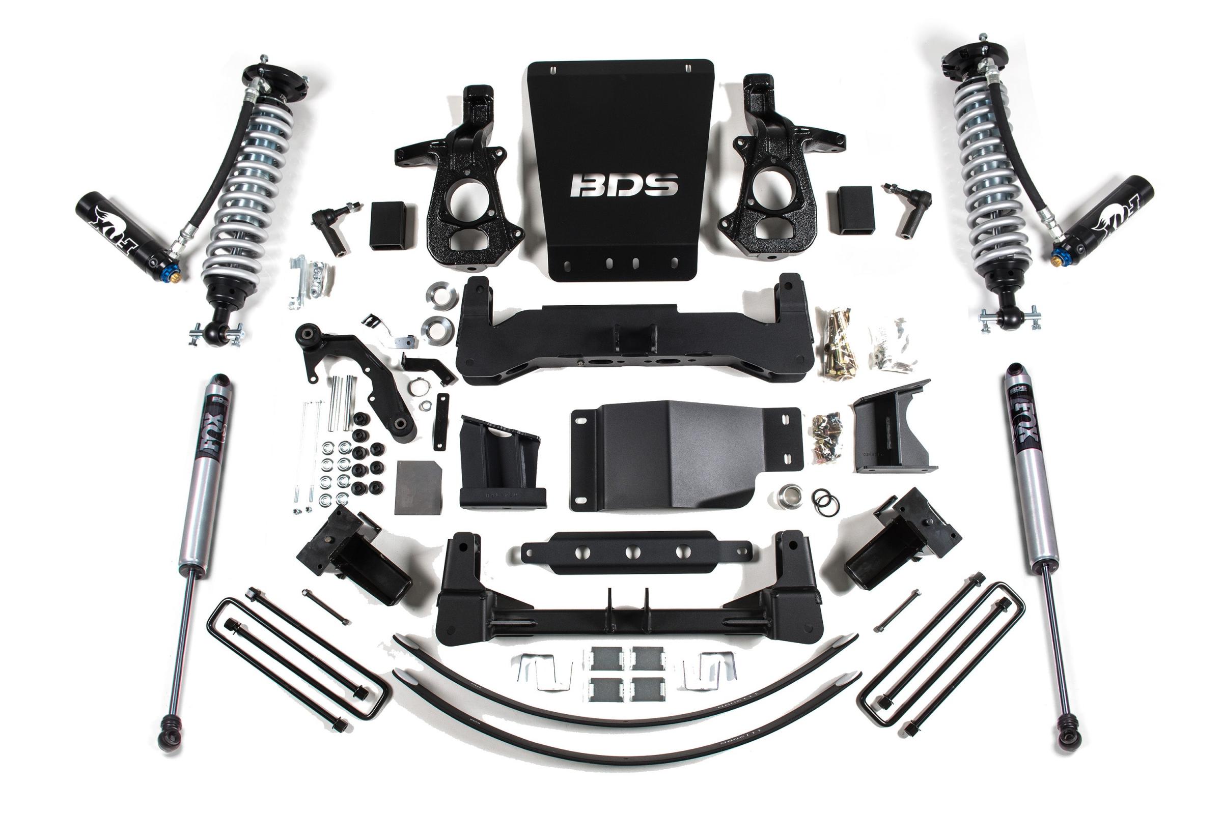 BDS Suspension BDS744FDSC - 8 Inch Lift Kit FOX 2.5 Coil-Over Dual Speed Compression Adjust Silverado/Sierra 1500 14-18 4WD Cast Steel Control Arm Fox 2.5 Performance Shocks
