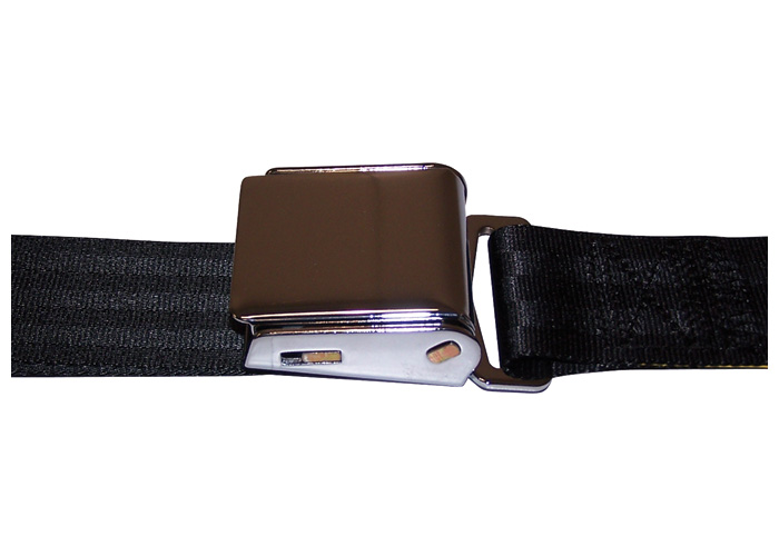 Brothers Trucks BELT1ACBLACK - Aircraft Lap Seat Belt - 2-Point - Black - Each