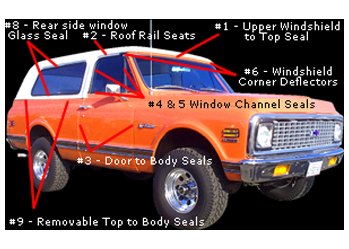 Brothers Trucks BRT0010 - Seal - Upper Windshield Seal Brothers Trucks BRT0010 - Seal - Upper Windshield Seal