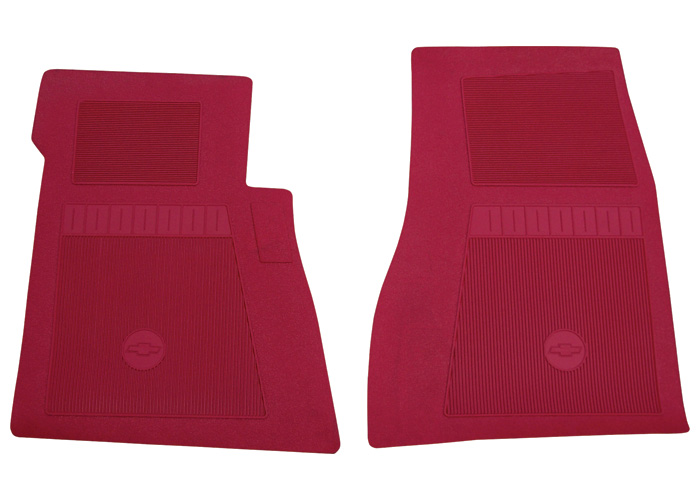 Brothers Trucks CFM8702BLACK - O.E. Style Rubber Floor Mats - 2 Pc Set - Black - Front
