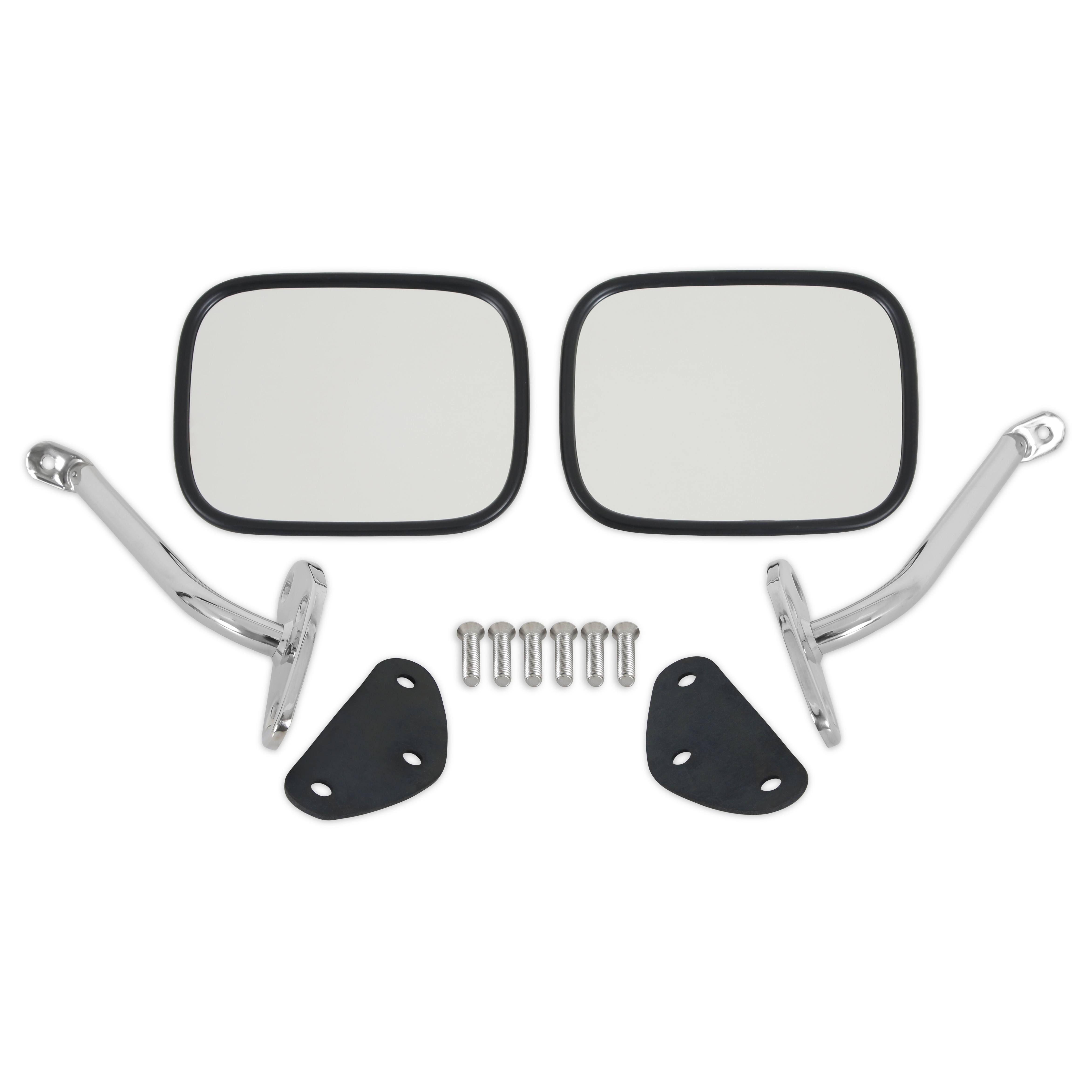 Brothers Trucks COMS4SC - Complete Mirror Set - Stainless - Rectangle - Pair Brothers Trucks COMS4SC - Complete Mirror Set - Stainless - Rectangle - Pair