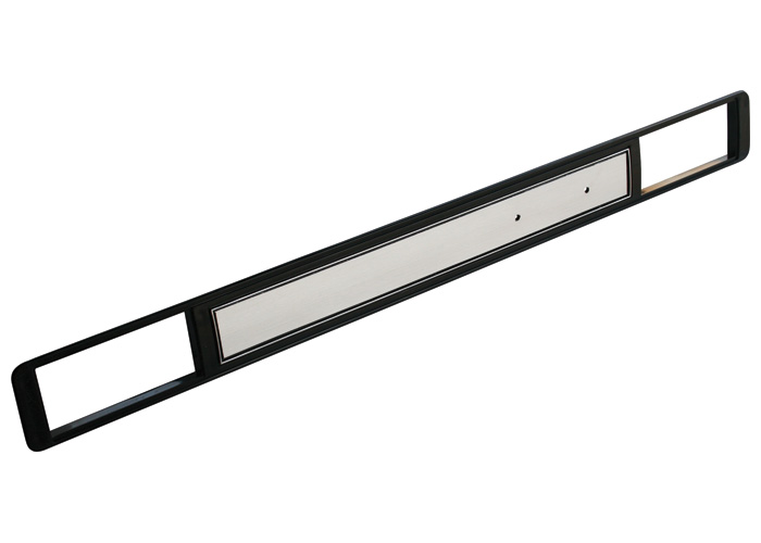 Brothers Trucks DPM80ACBLKALUM - Dash Pad Molding- With A/C- Black/Brush Aluminum