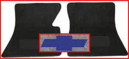 Brothers Trucks EMF2500-2CHARCOAL - Carpet Floormats - Bowtie Logo - Charcoal-Pair
