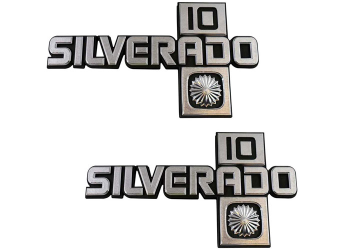 Brothers Trucks FE87SV1 - Chevy Fender Emblems - Silverado 10 - Pair