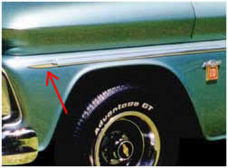 Brothers Trucks FSM0100 - Fender Molding - Point Tip - Left/Right - Each