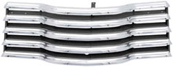 Brothers Trucks GRL7303 - Grille - Chevrolet- Chrome W/ Black Painted Rear Splash