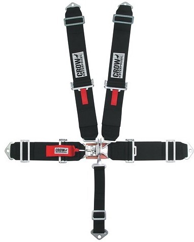 Crow Safety Gear 20084 - 5-Way 3in L&L Lap Belt Pull Down  Individual Ha