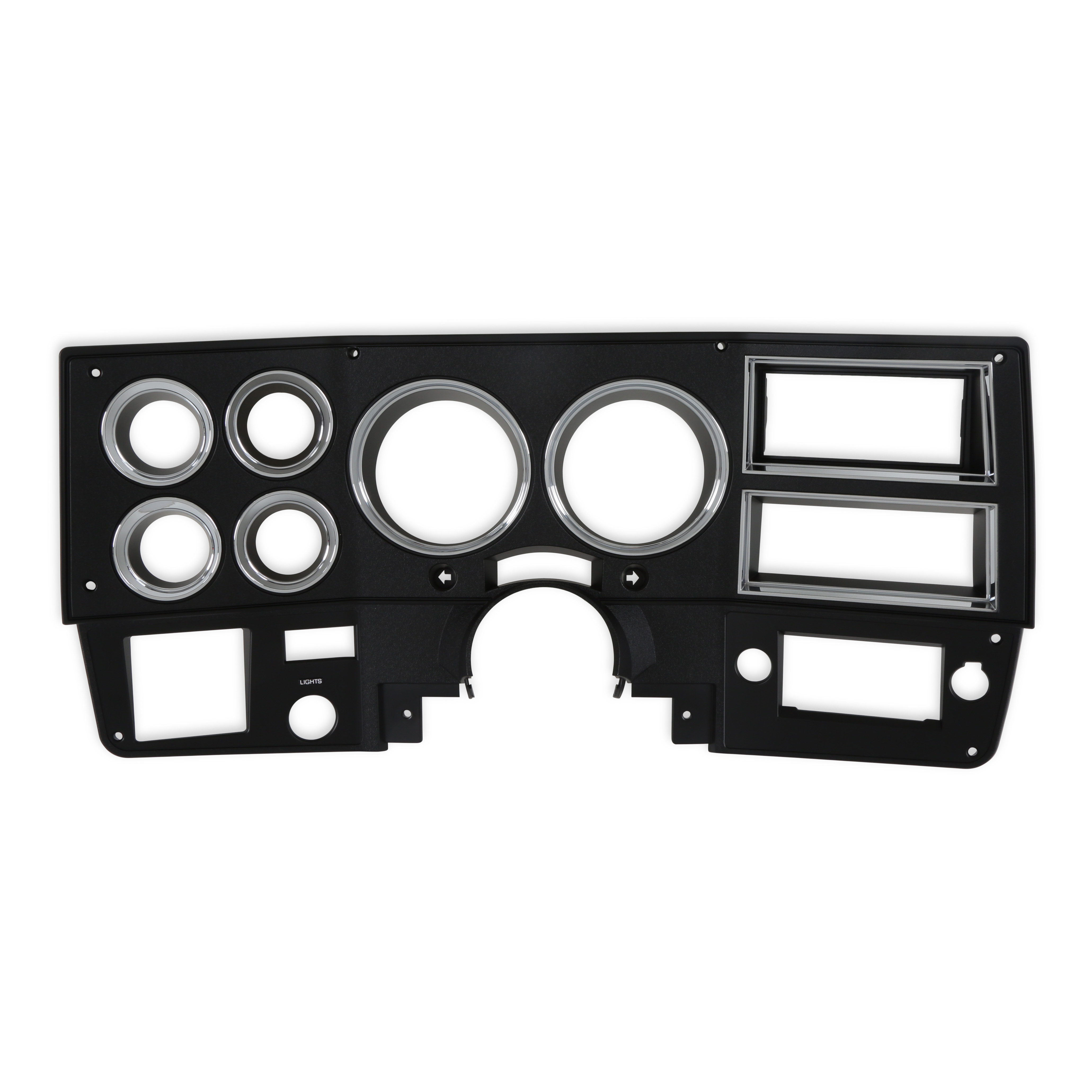 Brothers Trucks INST836 - Instrument Bezel - With A/C - Black/Chrome