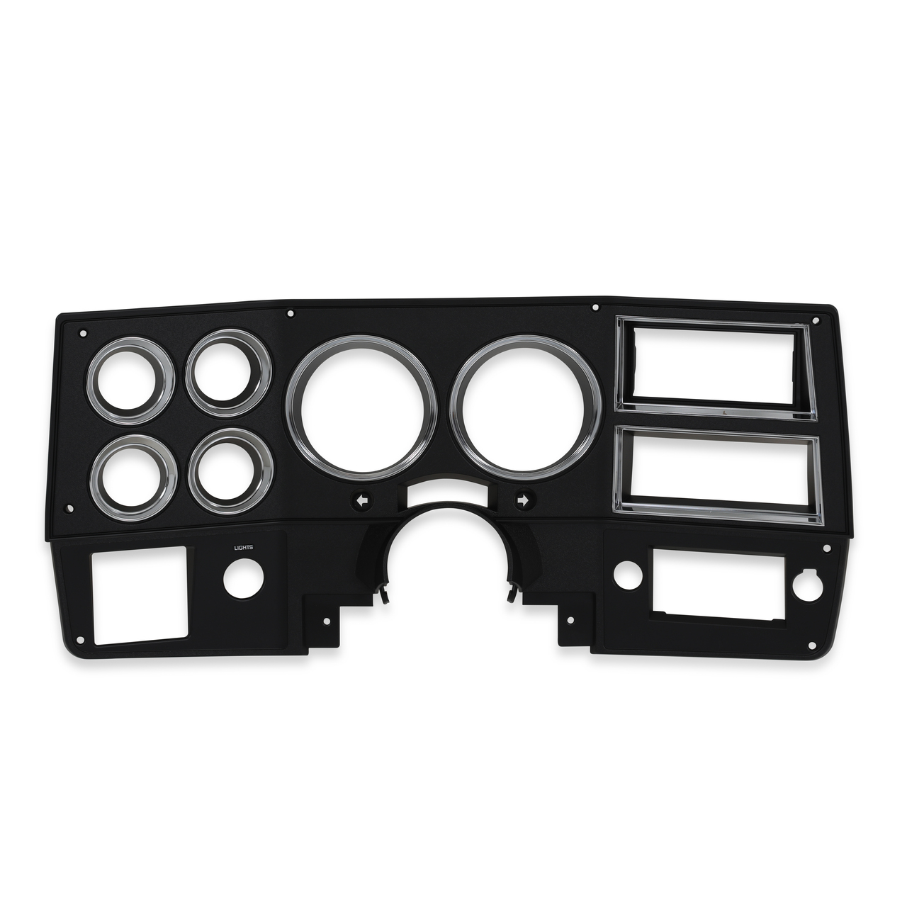 Brothers Trucks INST886 - Instrument Bezel - With A/C - Black/Chrome