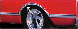 Brothers Trucks LSM004R - Bedside Molding - Rear Wheel Edge - Fleetside - Right