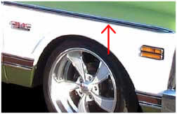 Brothers Trucks MF01000 - Fender Molding - Upper - Left/Right - Each