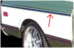 Brothers Trucks MFS8000 - Bedside Molding-Upper-Fleetside-Shortbed-LH/RH-Black Brothers Trucks MFS8000 - Bedside Molding-Upper-Fleetside-Shortbed-LH/RH-Black