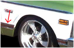 Brothers Trucks MFB30LH - Fender Molding - Rear Of Wheel - Black - Left Brothers Trucks MFB30LH - Fender Molding - Rear Of Wheel - Black - Left