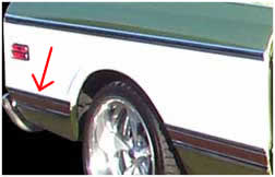 Brothers Trucks MFBS92R - Bedside Molding-Lower-Rear-Shortbed-Right-Black Brothers Trucks MFBS92R - Bedside Molding-Lower-Rear-Shortbed-Right-Black